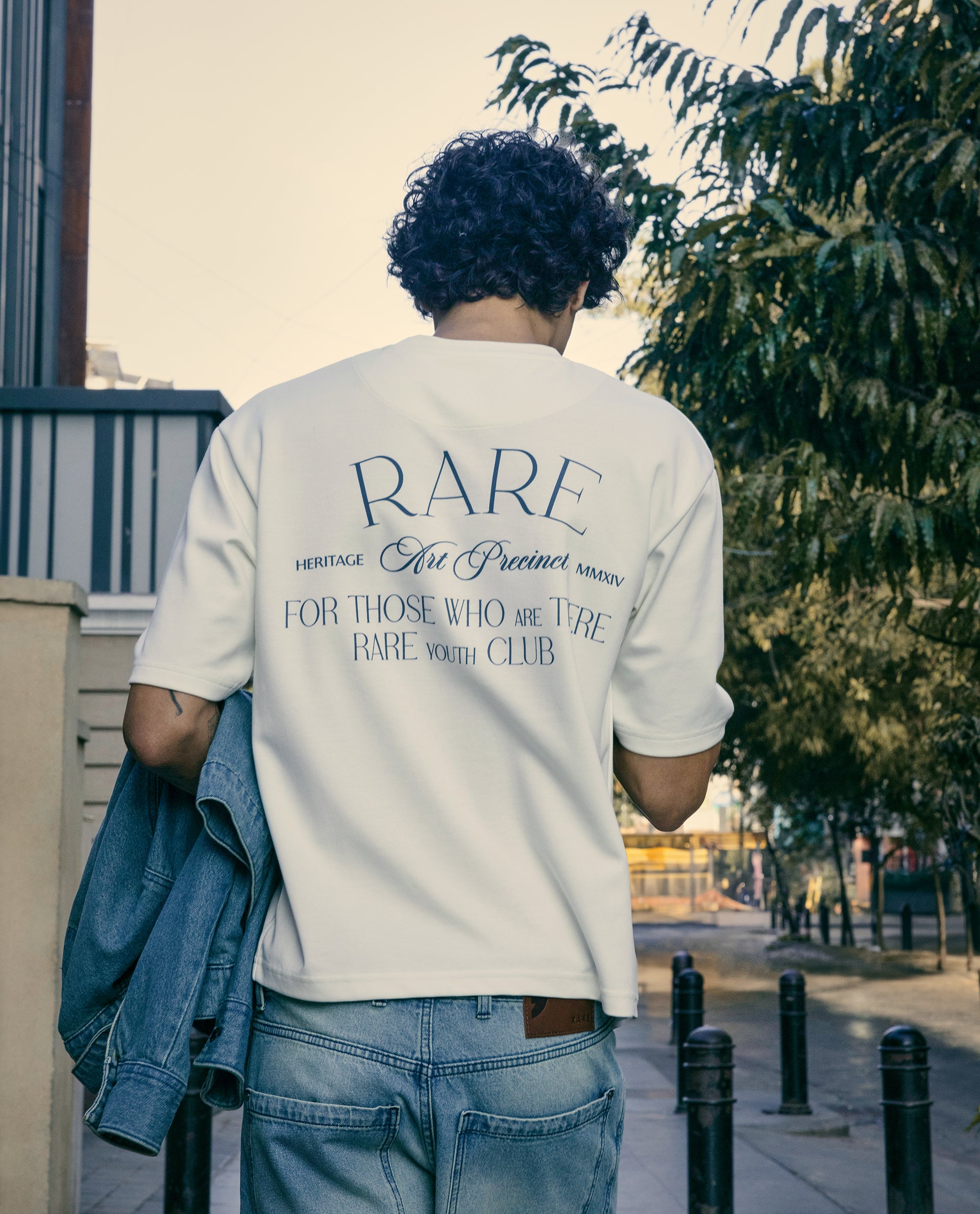 Rare Rabbit Men's Persus Off White Cotton Typography Print Boxy Fit Ha