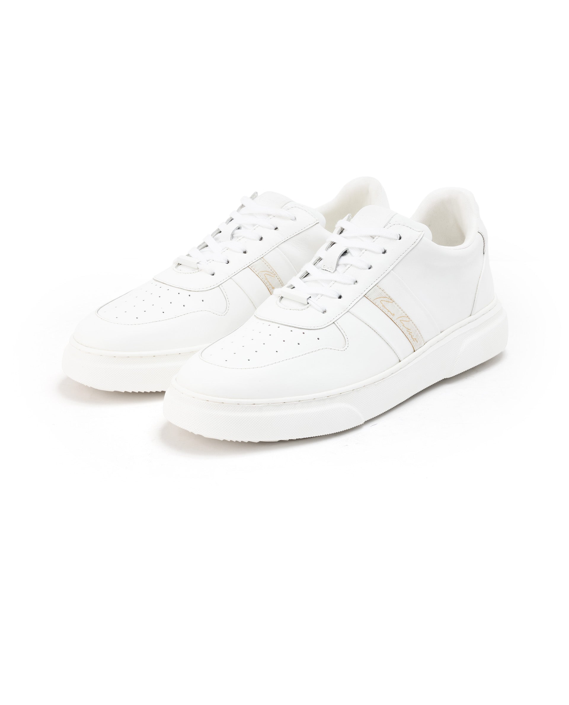 Rare Rabbit Mens Polaris White Round Toe Low Top Lace-Up Sneaker Shoes