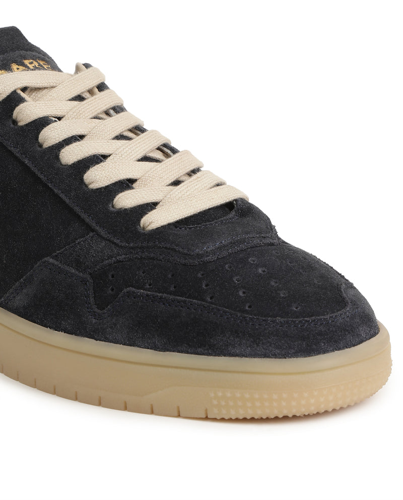 RARE RABBIT MEN'S WOOLTON NAVY SHOE ROUND TOE SMART CASUAL SUEDE LEATHER SNEAKER
