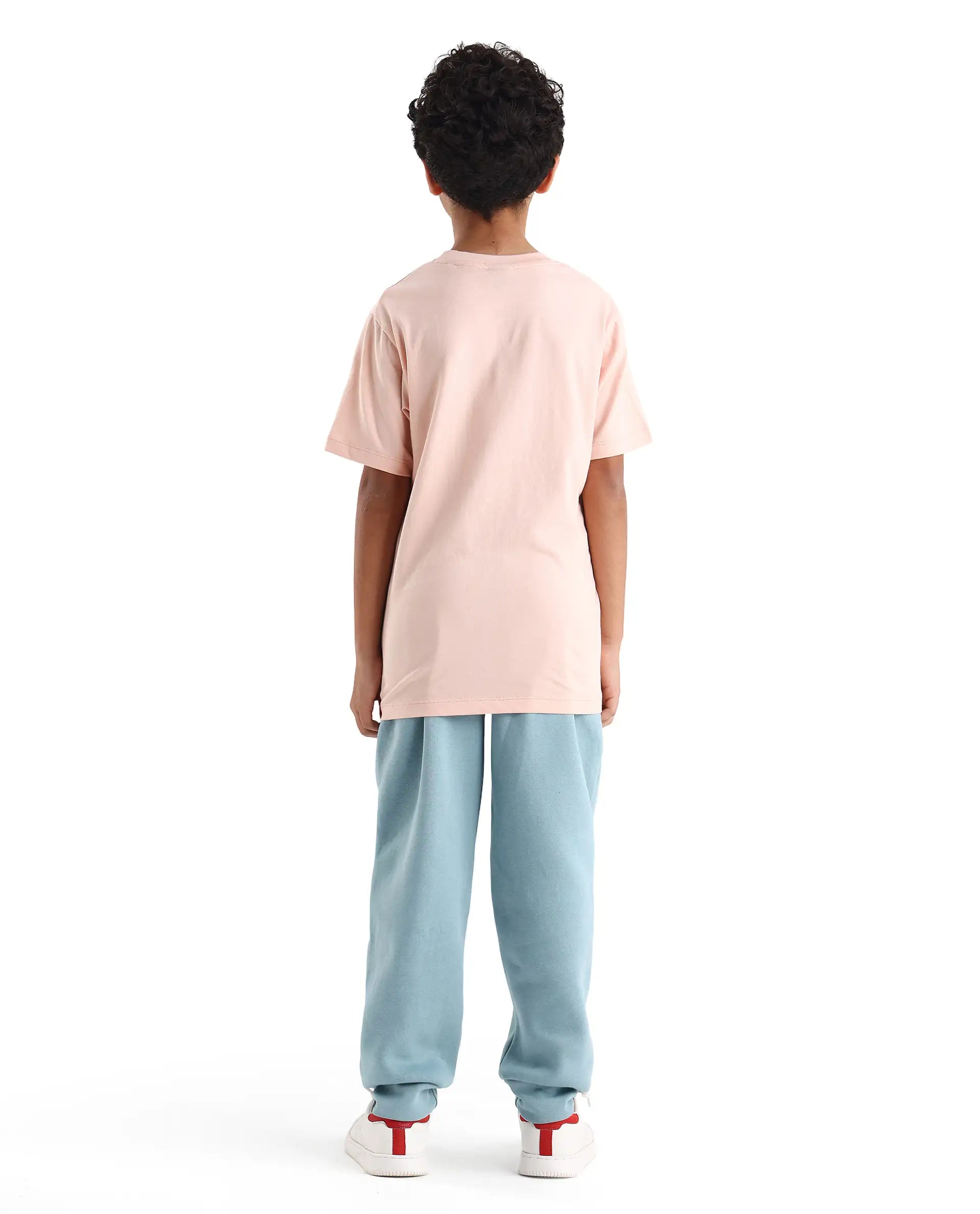 Rare Ones Kids Elio-B Light Blue Cotton Blend Regular Fit Trackpant