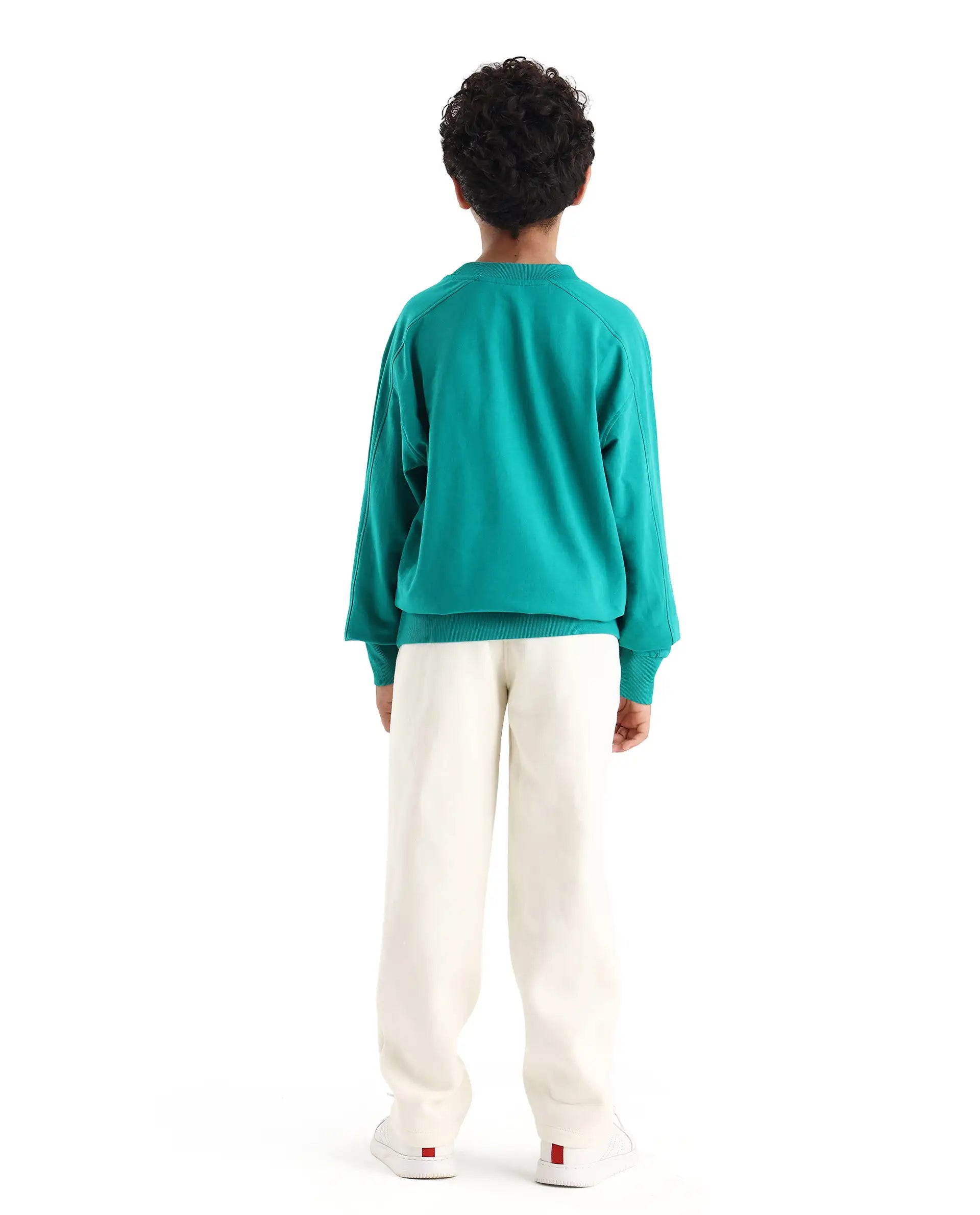 Rare Ones Kids Drew-B Off White Cotton Blend Regular Fit Trackpant