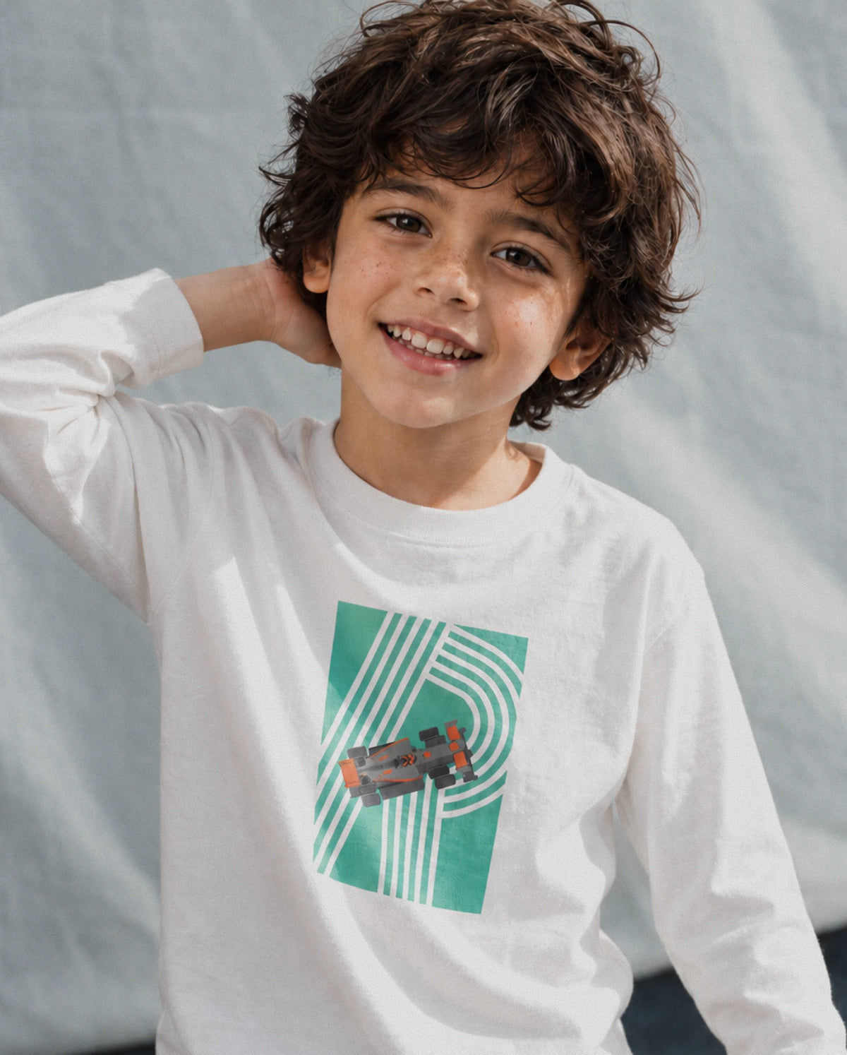 Rare Ones Kids Boet Off White Cotton Fabric Pull-On Regular Fit Graphic Print T-Shirt