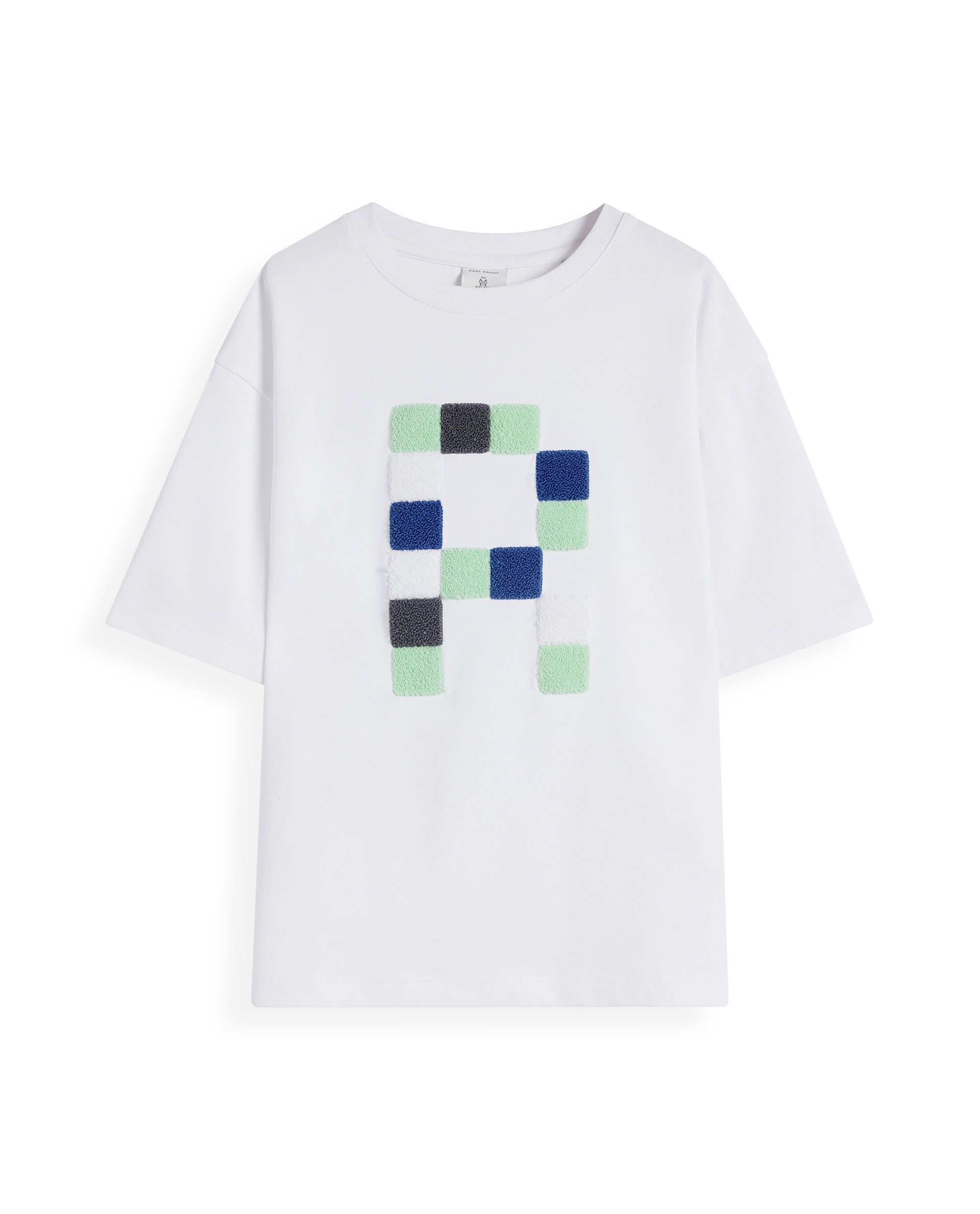 Rare Ones Kids Doe White Cotton Full Sleeves Crew Neck Towel Embroidery Print Oversized Fit T-Shirt