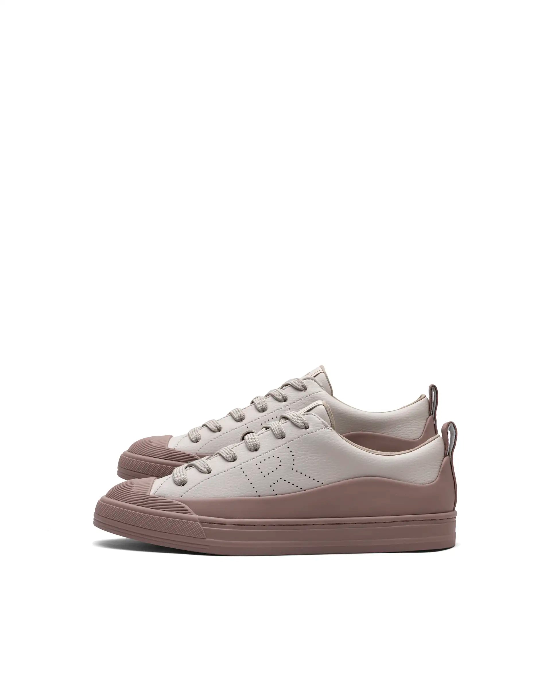 Rare Rabbit Men's Sauron Wave 24 Light Beige Micro Leather Sneaker