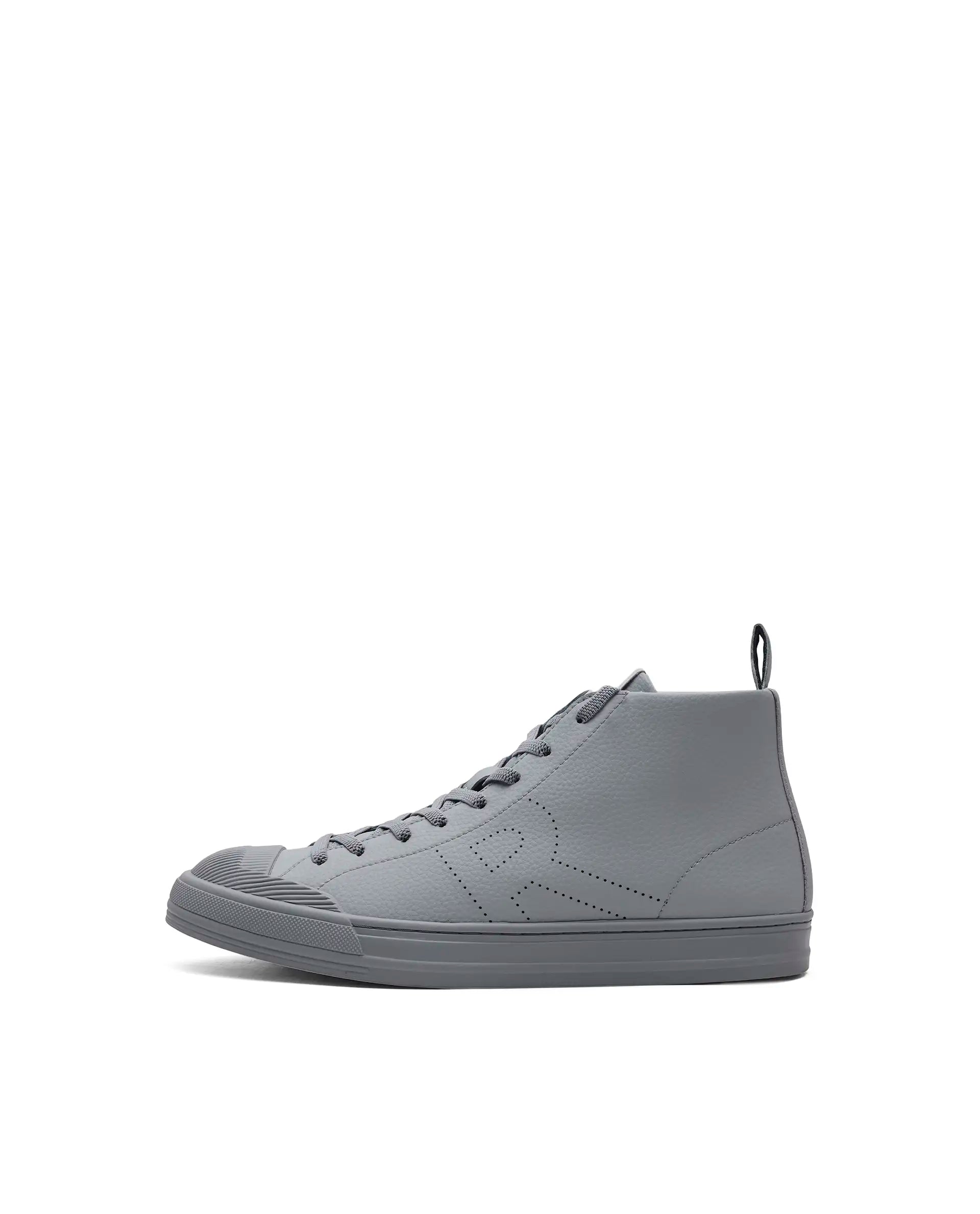 Rare Rabbit Men's Sauron Hi 25 Light Grey Leather Lace-Up Closure Sneaker