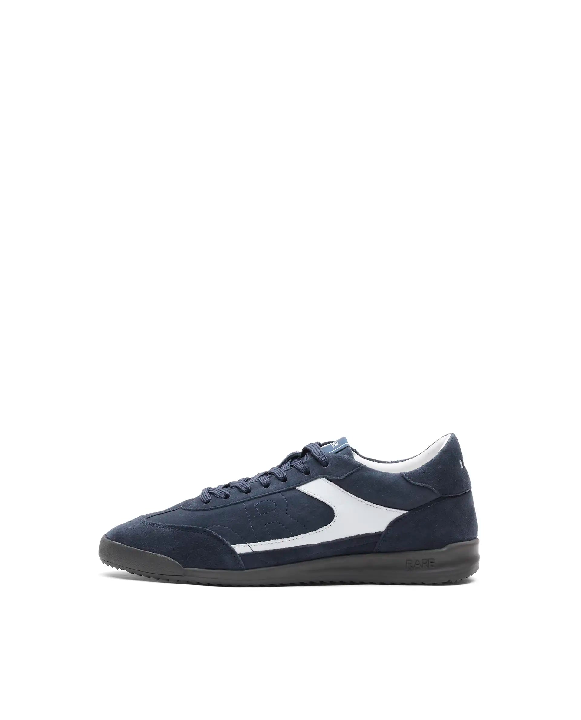 Rare Rabbit Men's Flux Dark Navy Suede Sneaker