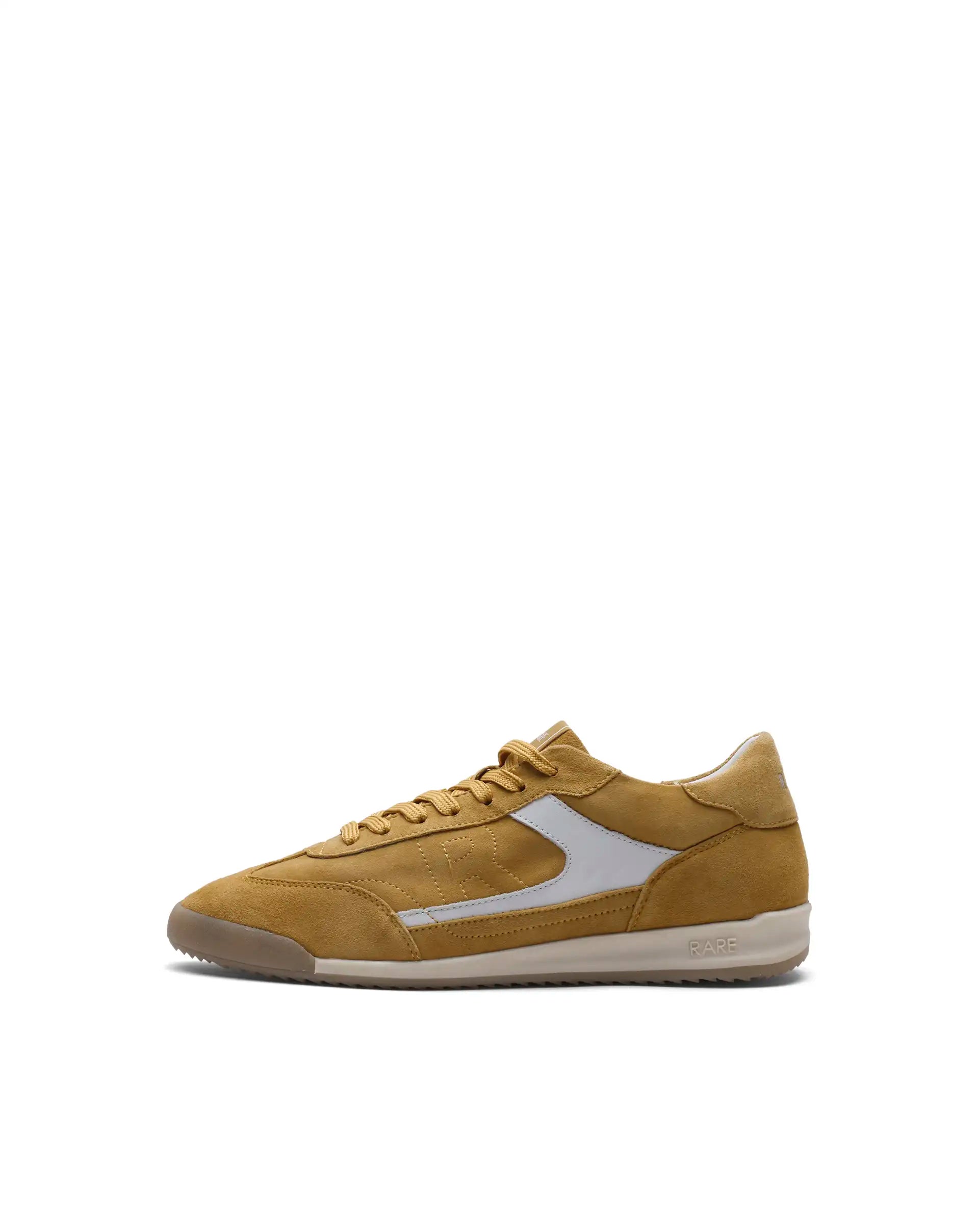 Rare Rabbit Men's Flux Mustard Suede Sneaker