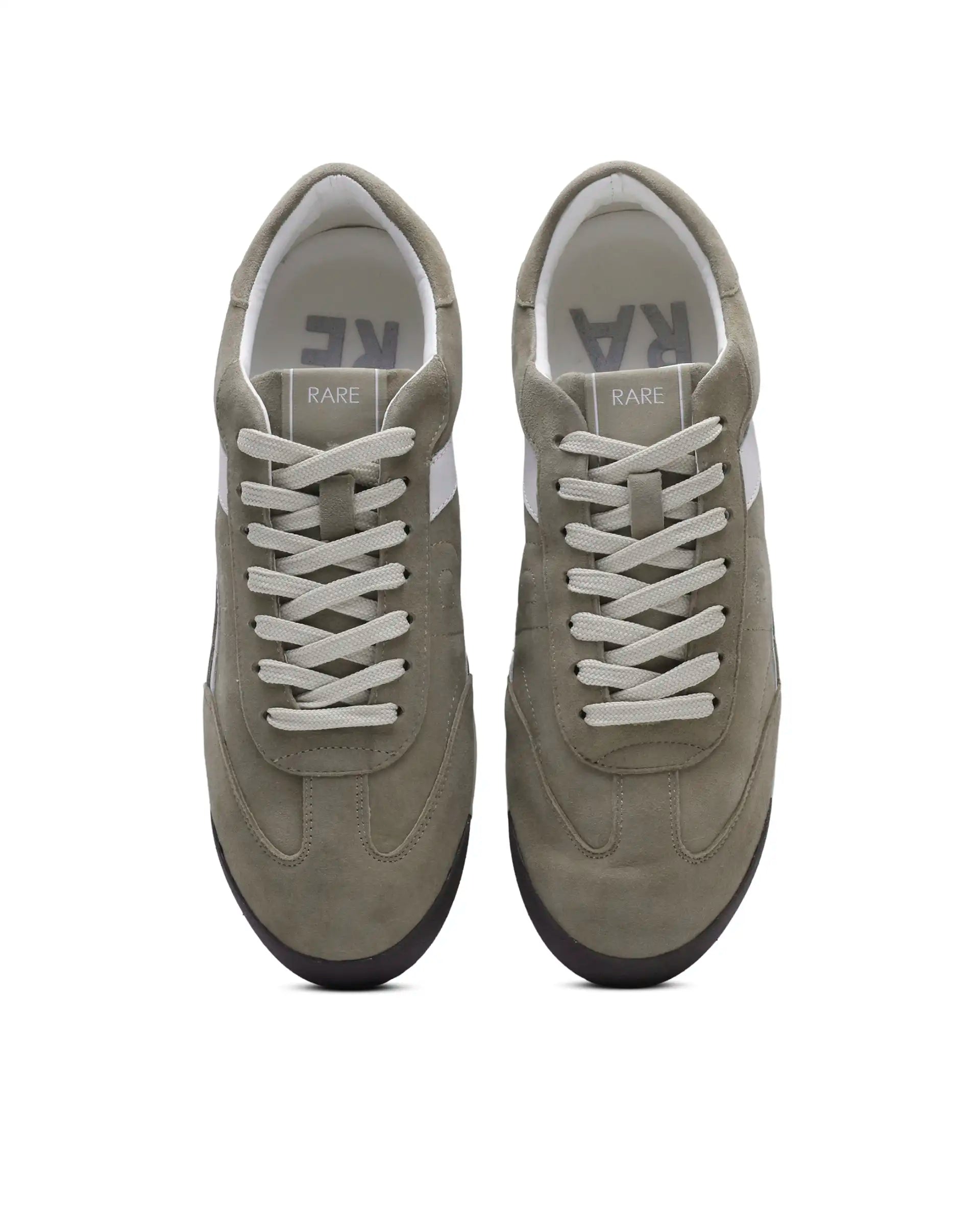 Rare Rabbit Men's Flux Dark Fawn Suede Sneaker