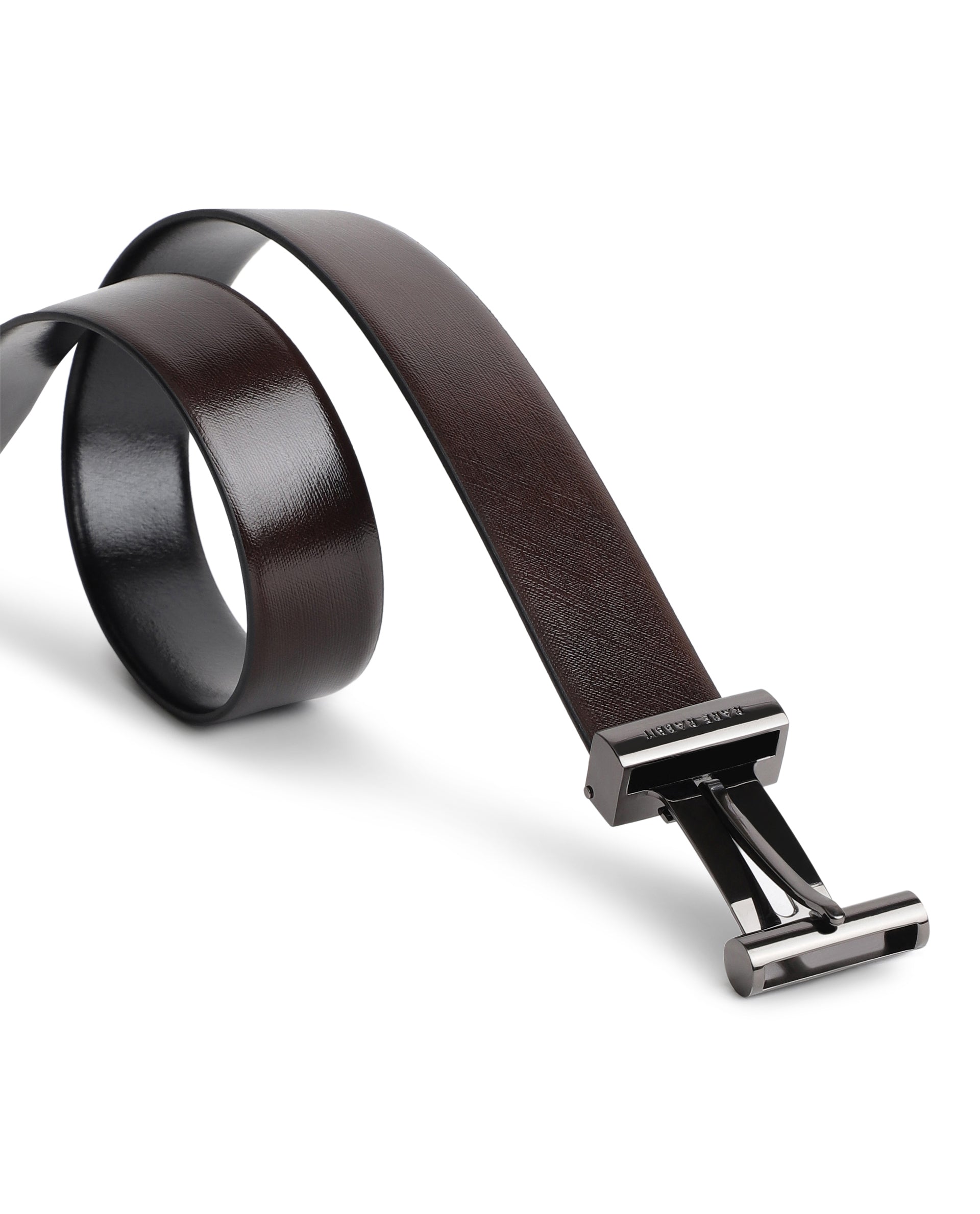 Rare Rabbit Men'S Fredy Black Belt Leather