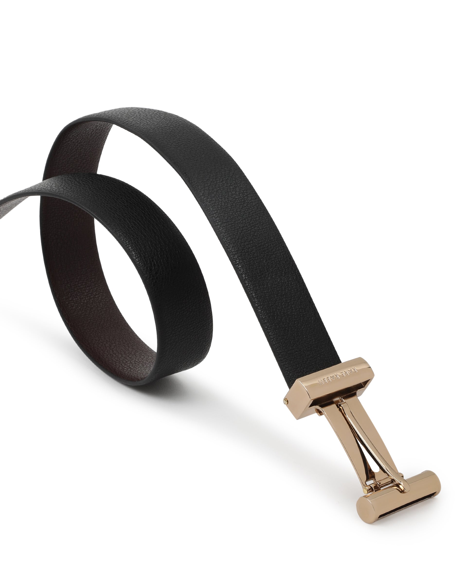 Rare Rabbit Men'S Fred Black Belt Leather