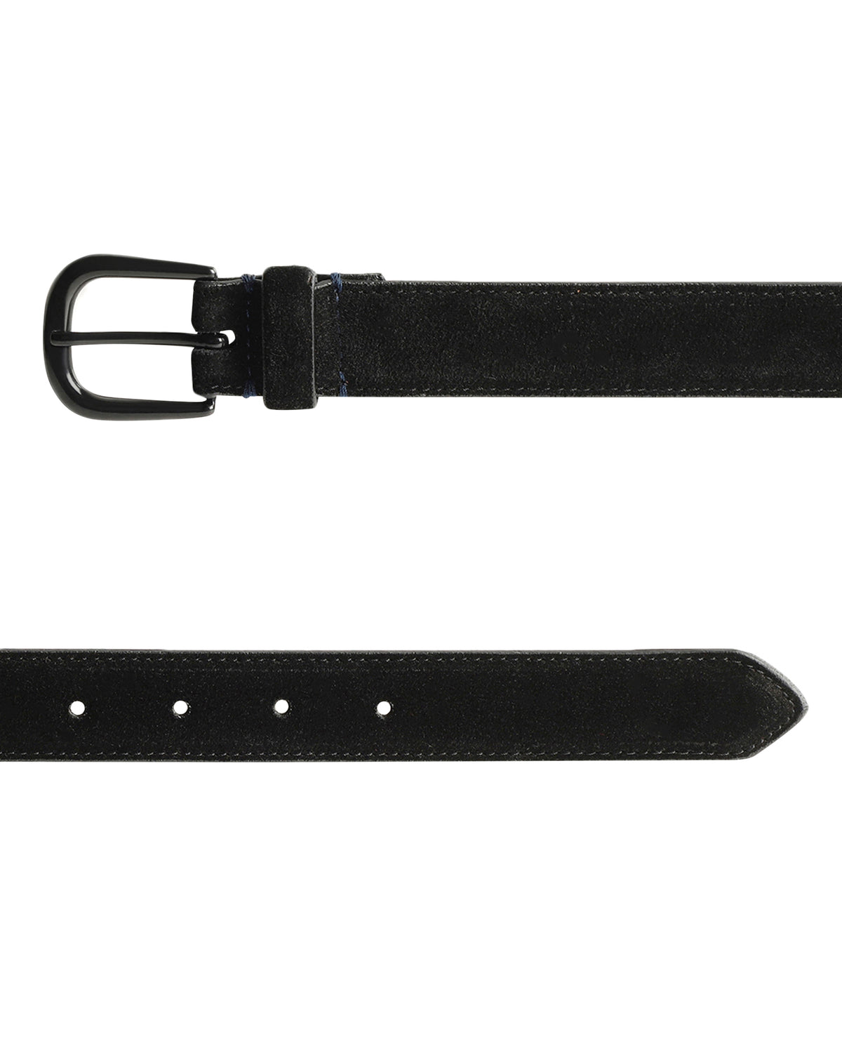 Rare Rabbit Men'S Suedo Black Belt Leather Fabric Solid