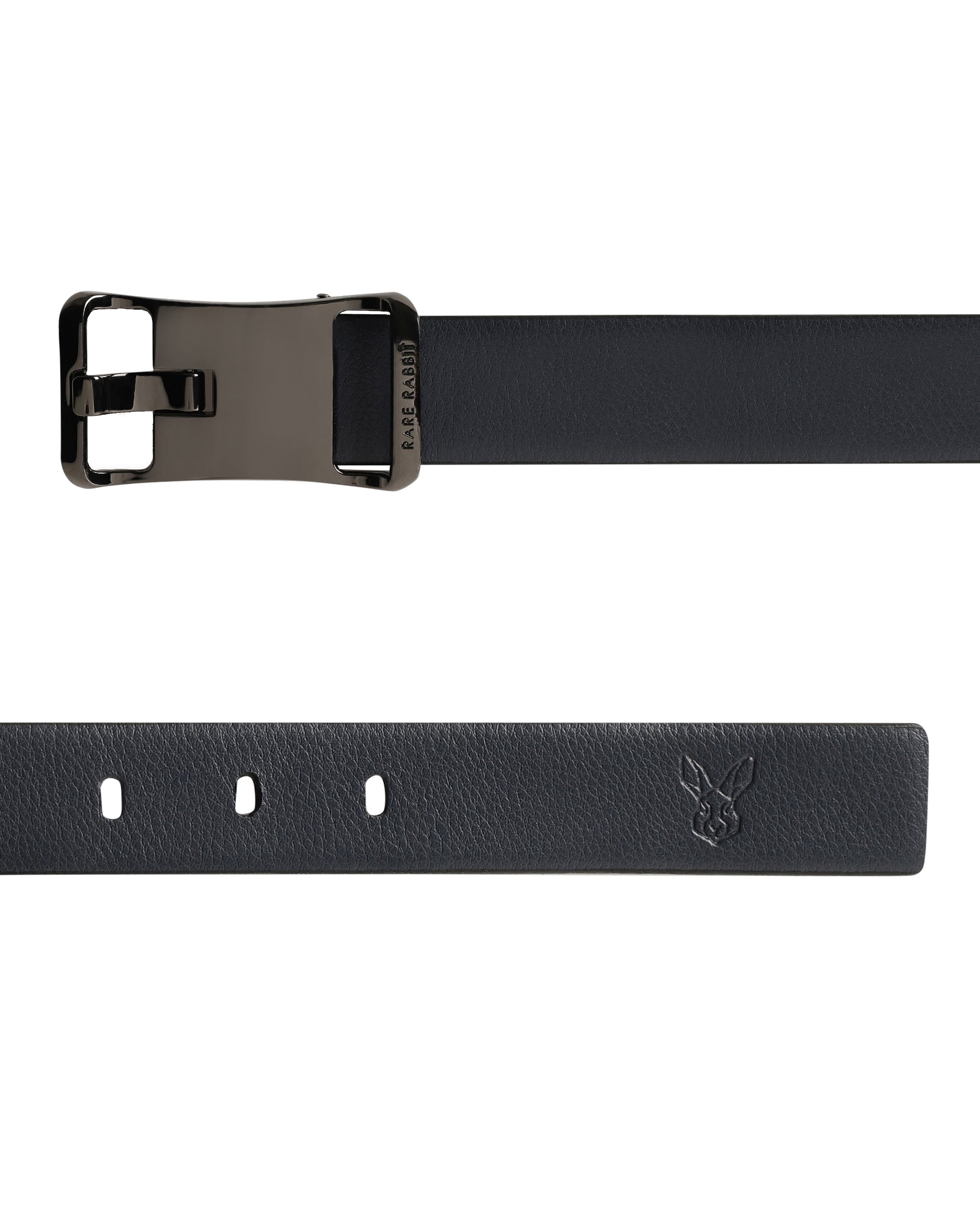 Rare Rabbit Men'S Barton Navy Belt Leather