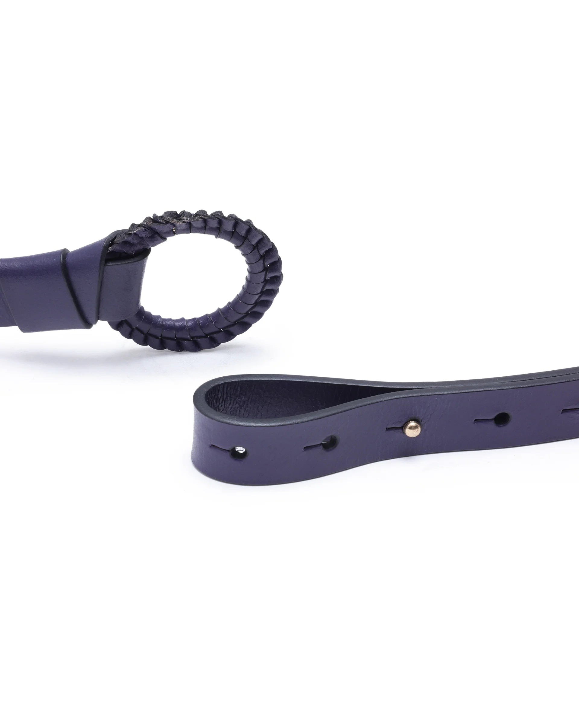 Rareism Women Crystal Navy Belt