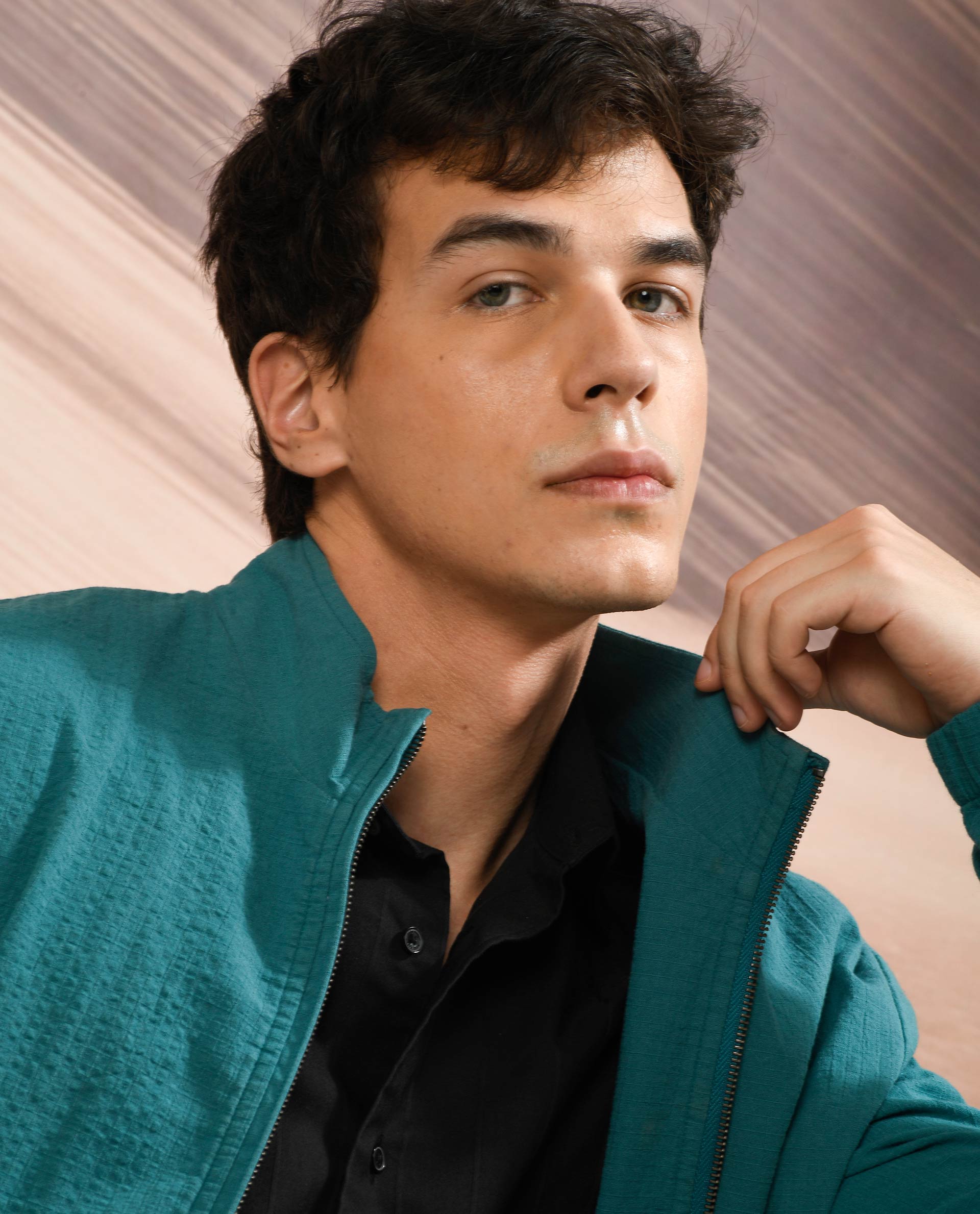 Rare Rabbit Men's Kenny Green Polyester Plain Regular Fit Full Sleeve High  Neck Jacket