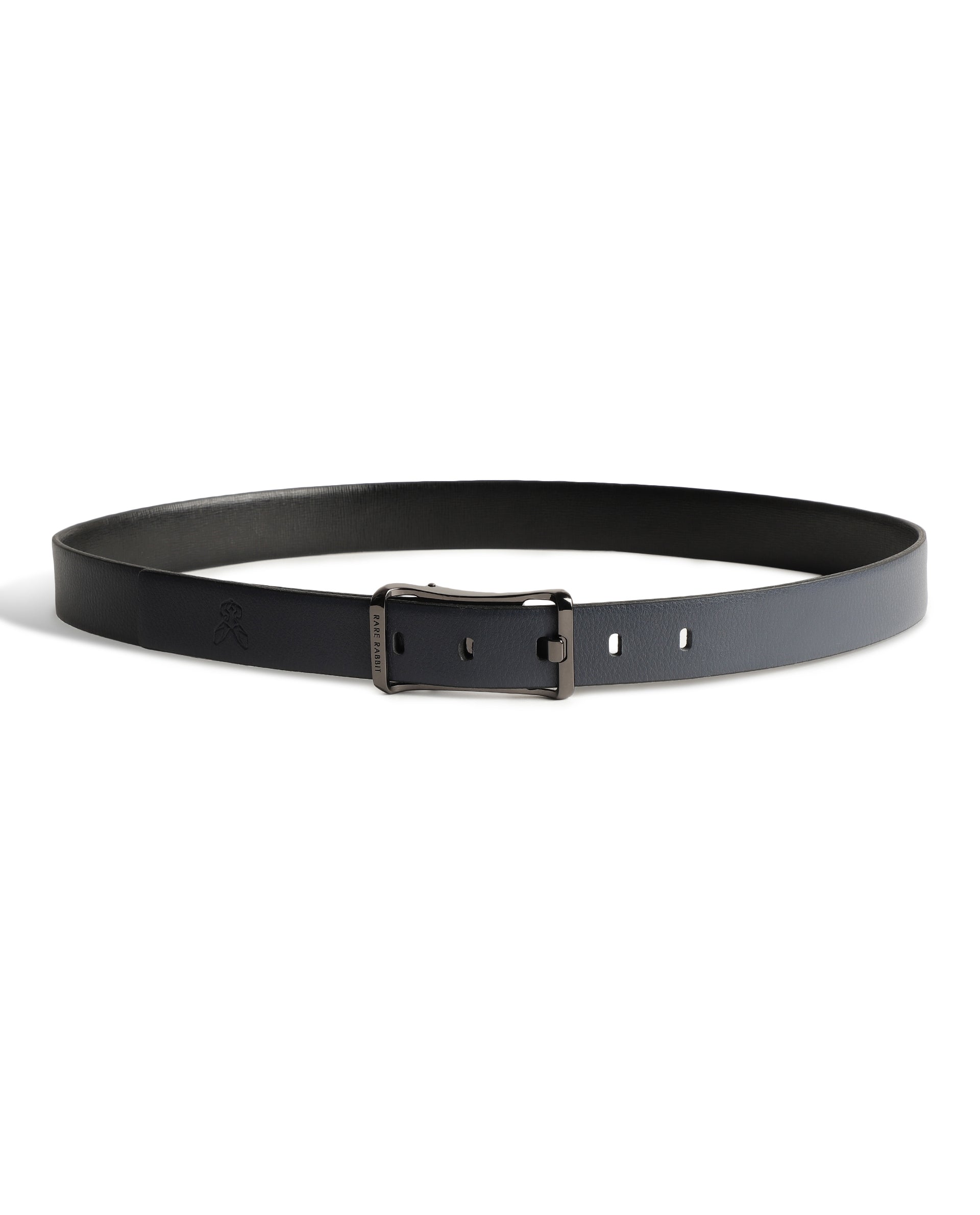 Rare Rabbit Men'S Barton Navy Belt Leather
