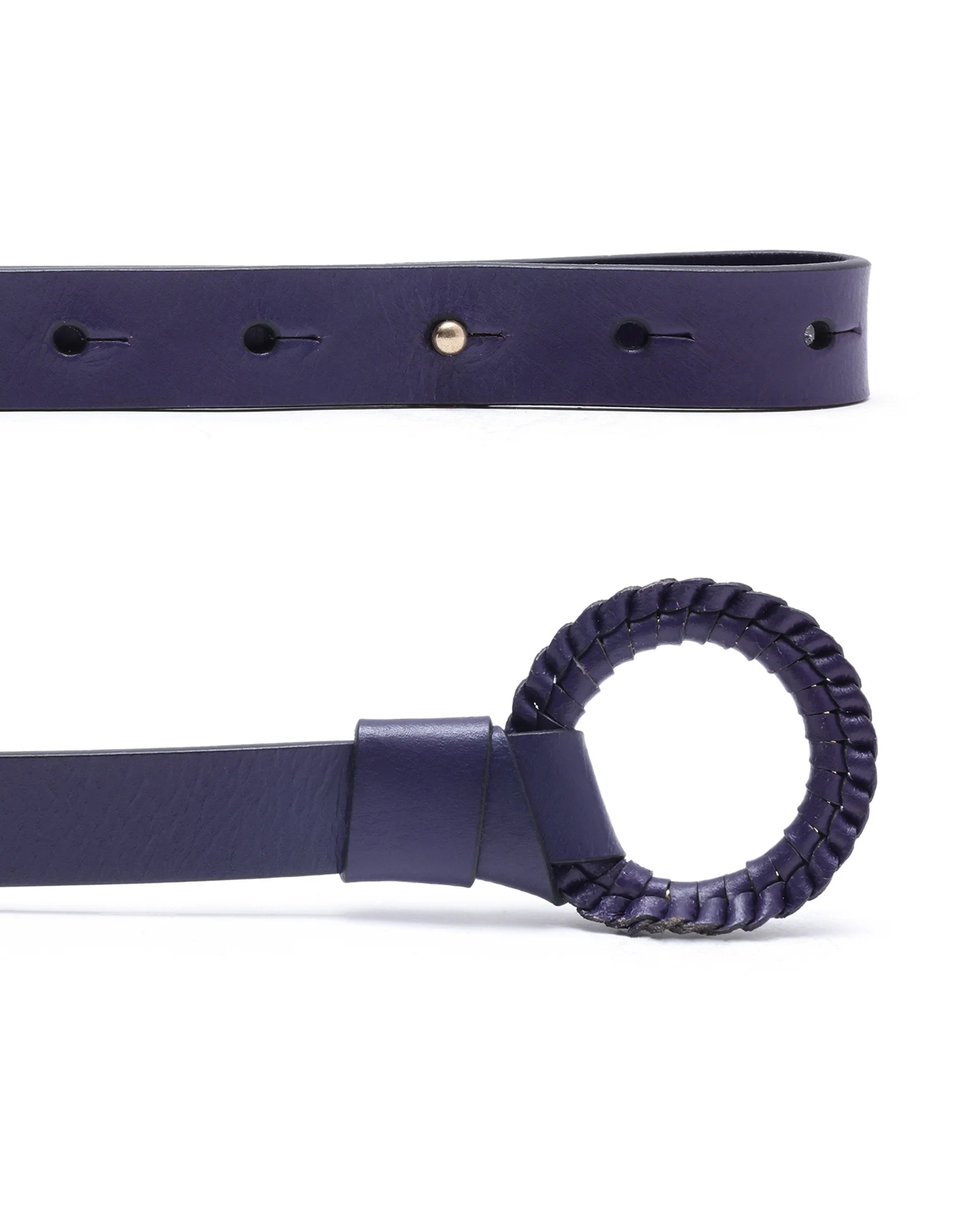 Rareism Women Crystal Navy Belt