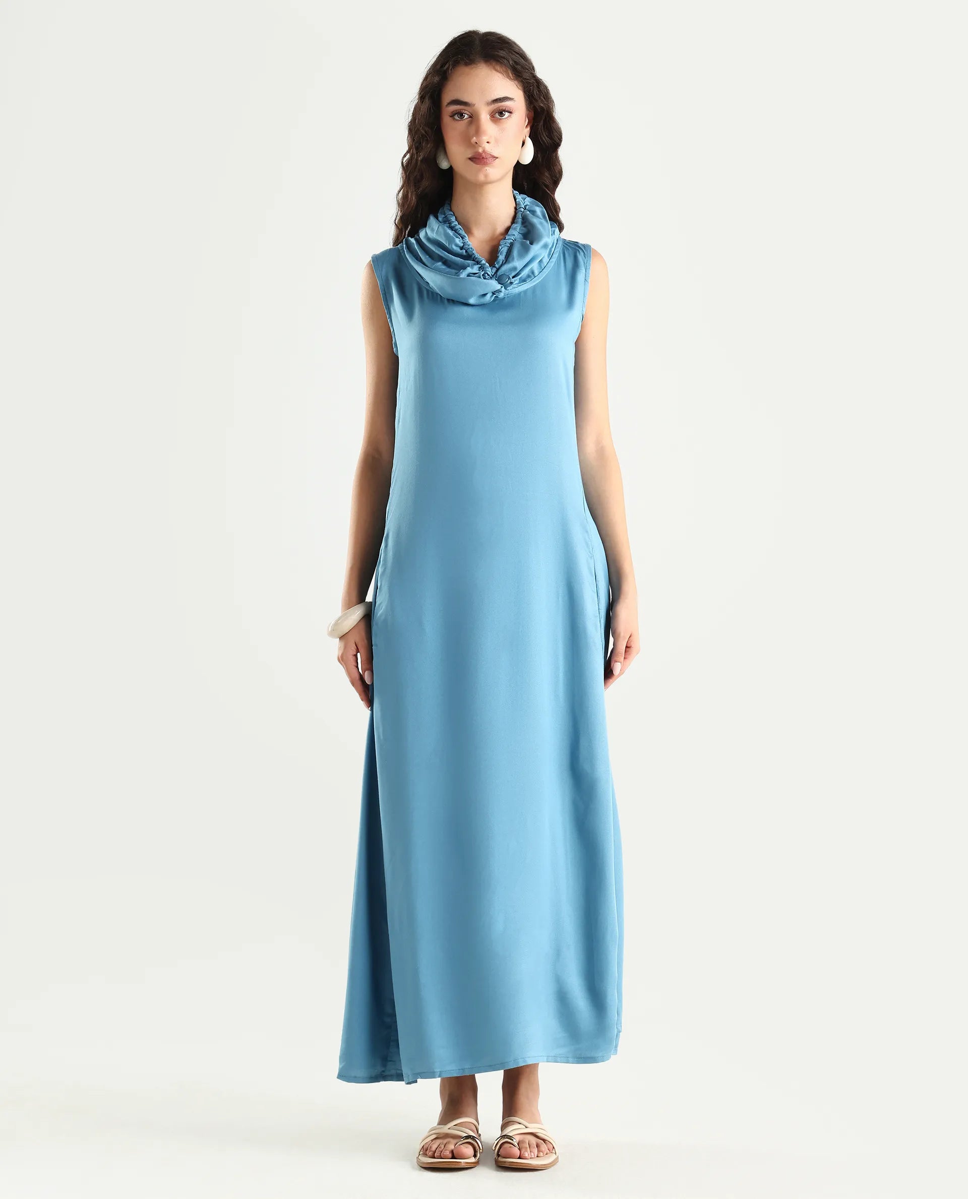 Rareism Women's Cruise Blue Dress