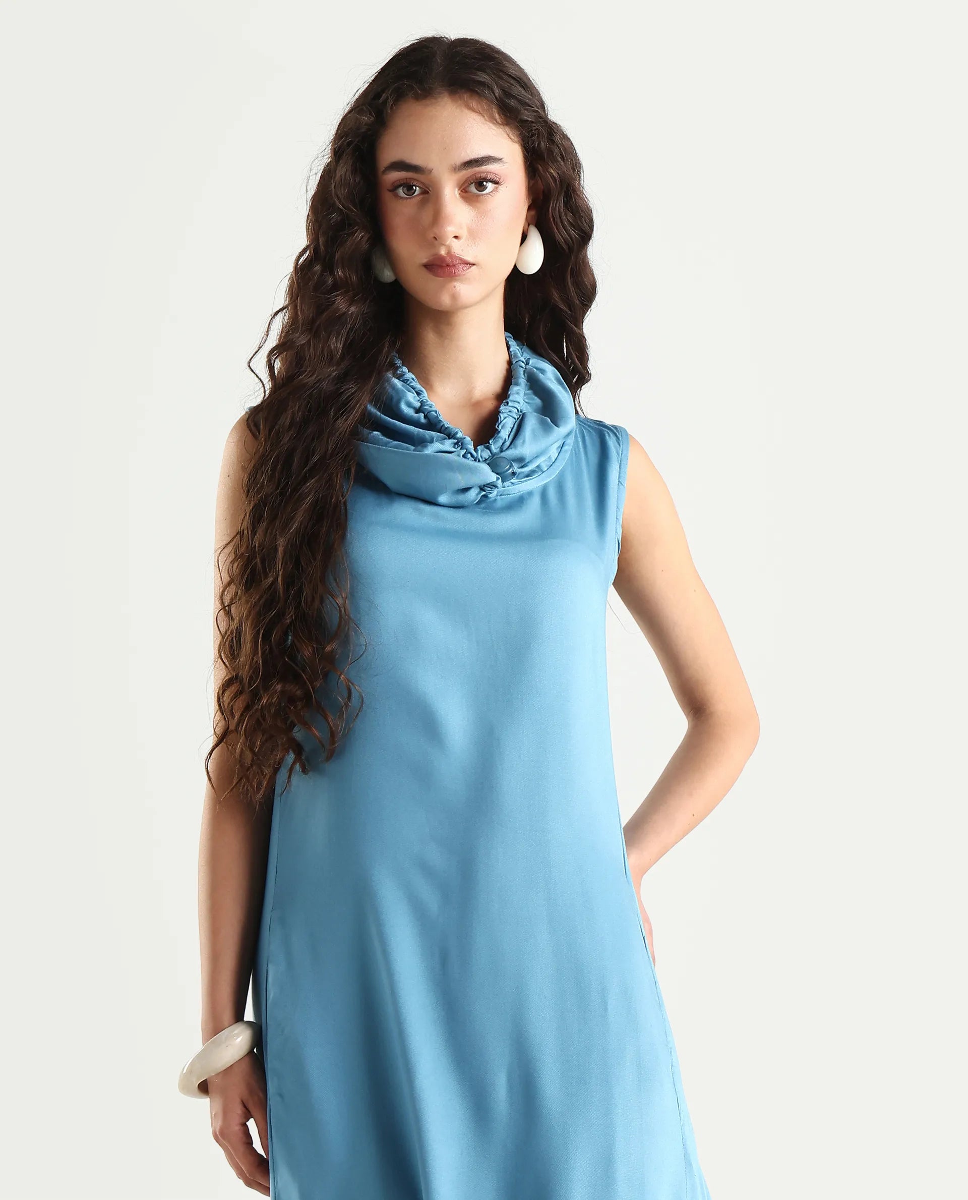 Rareism Women's Cruise Blue Dress