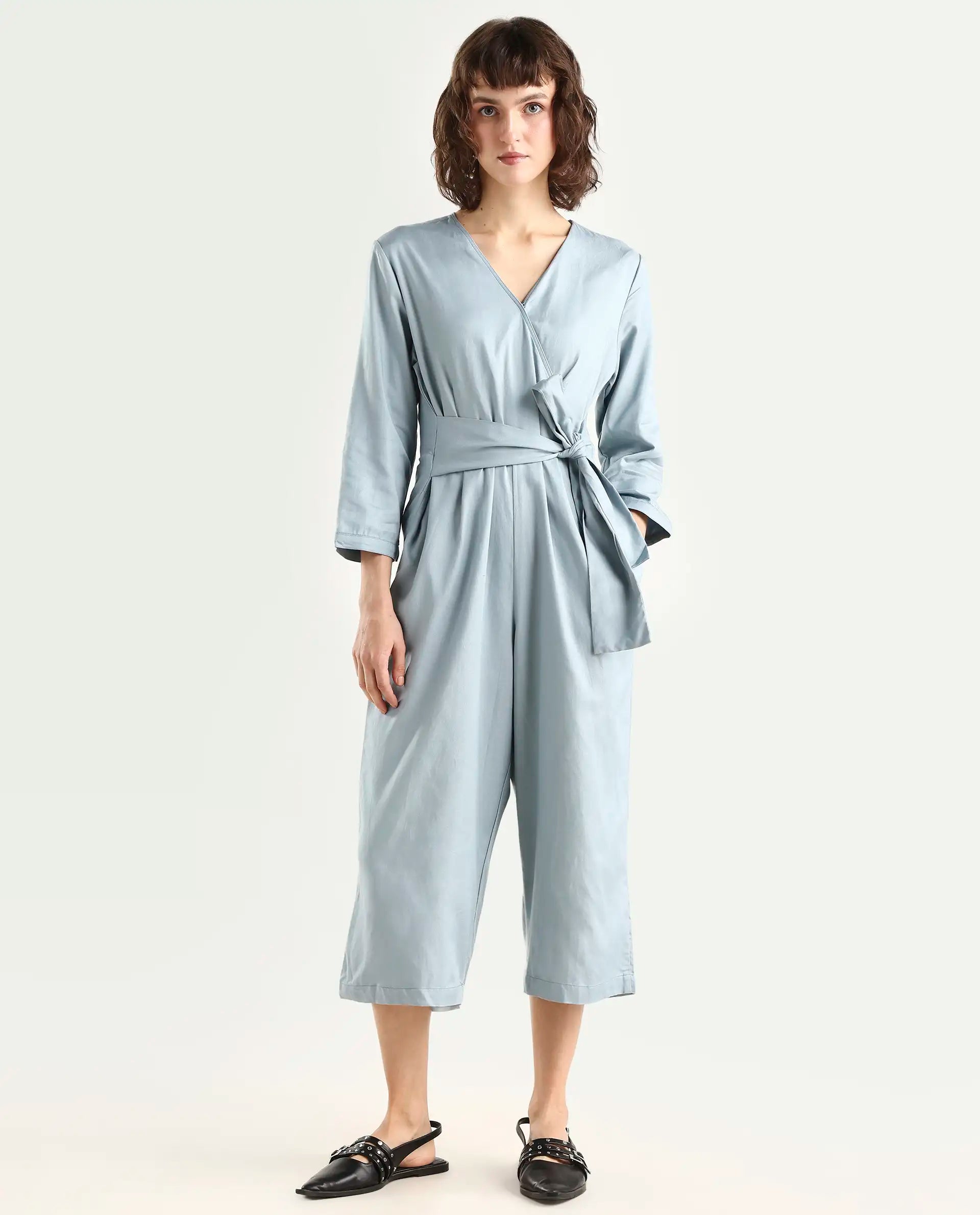 Rareism Women's Plain Tencel Jumpsuit Jumpsuit