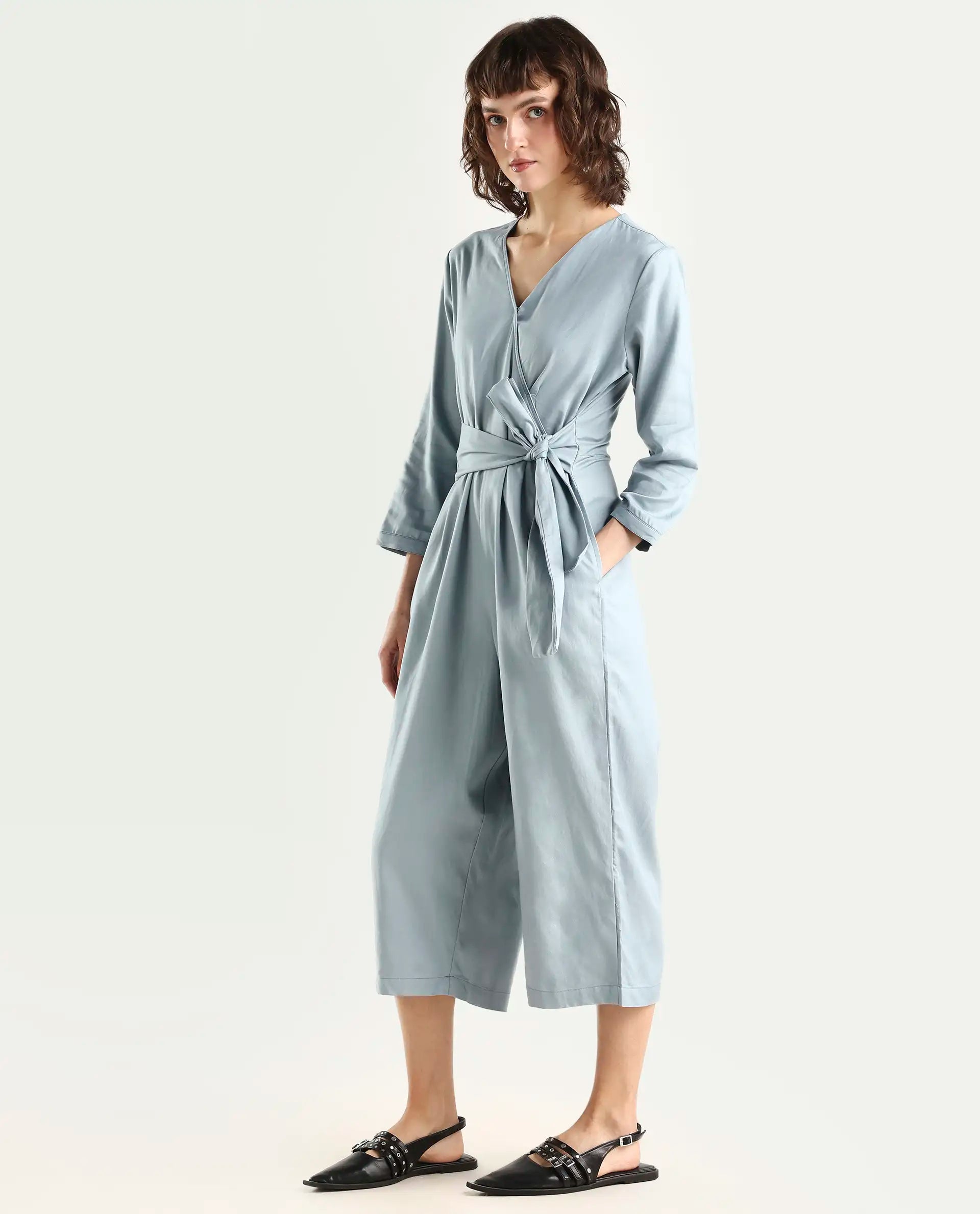 Rareism Women's Plain Tencel Jumpsuit Jumpsuit