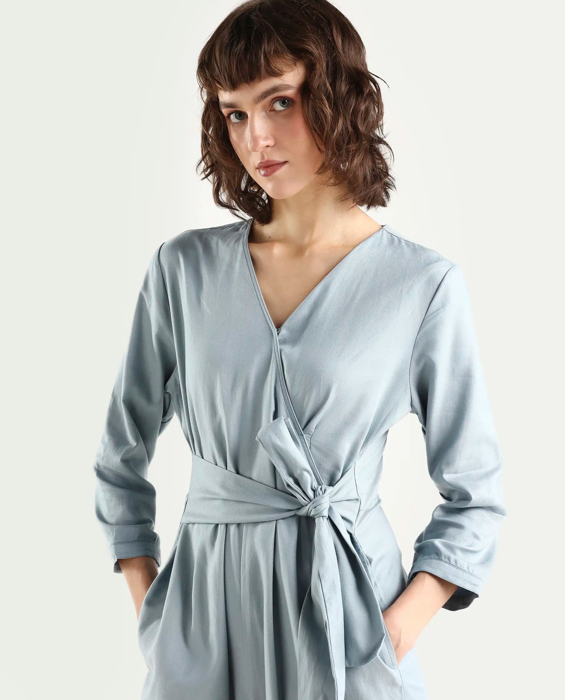 Rareism Women's Plain Tencel Jumpsuit Jumpsuit