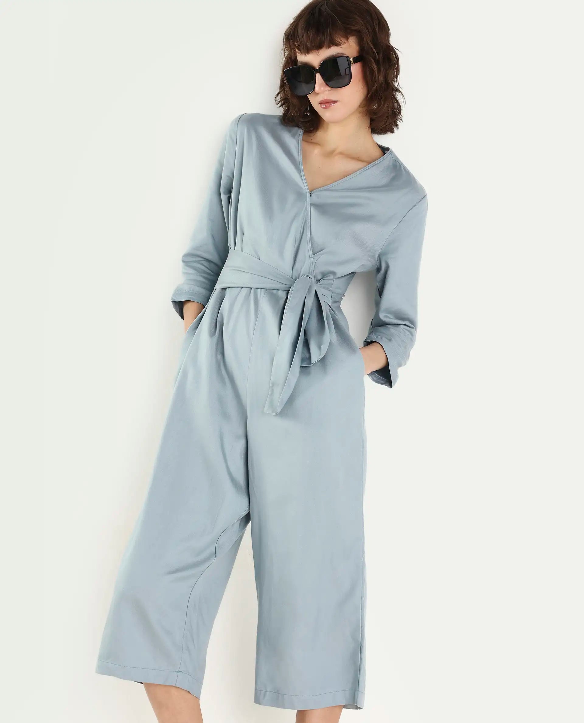 Rareism Women's Plain Tencel Jumpsuit Jumpsuit