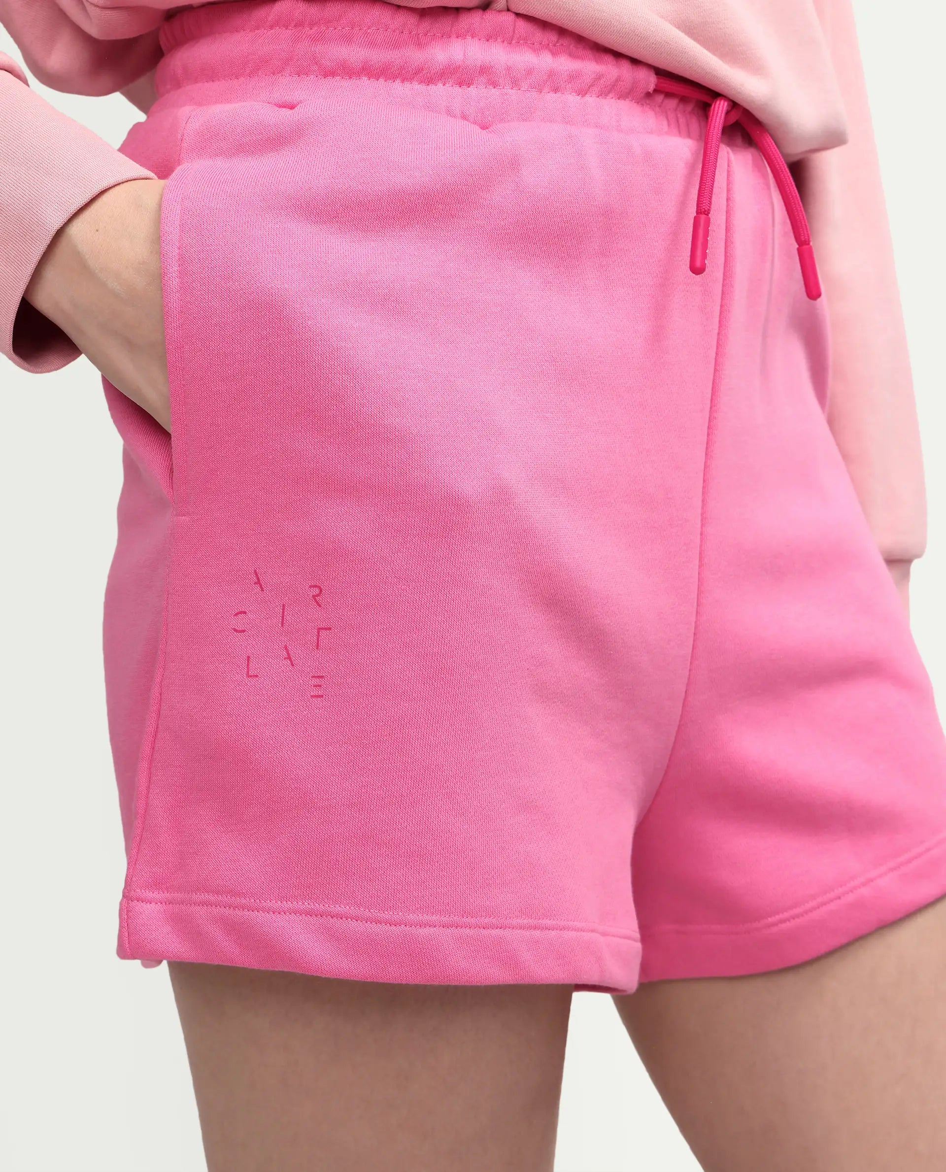Rareism Women's Medium Weight Terry 290 Gsm Cotton Blend Plain Mini Relaxed Fit Shorts