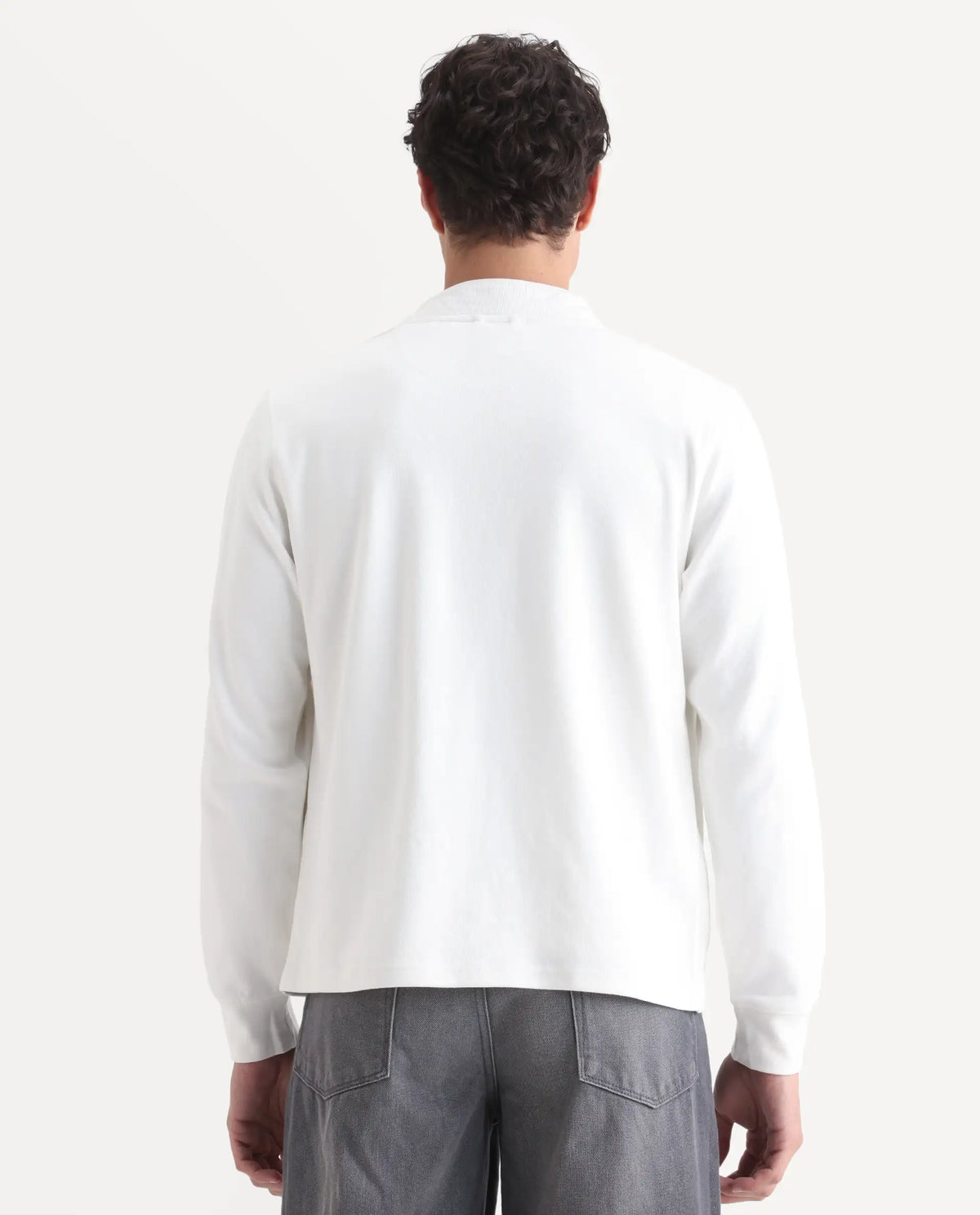 Rare Rabbit Men's Morris Offwhite Cotton Plain Regular Fit Full Sleeve Mandarin Collar Jacket