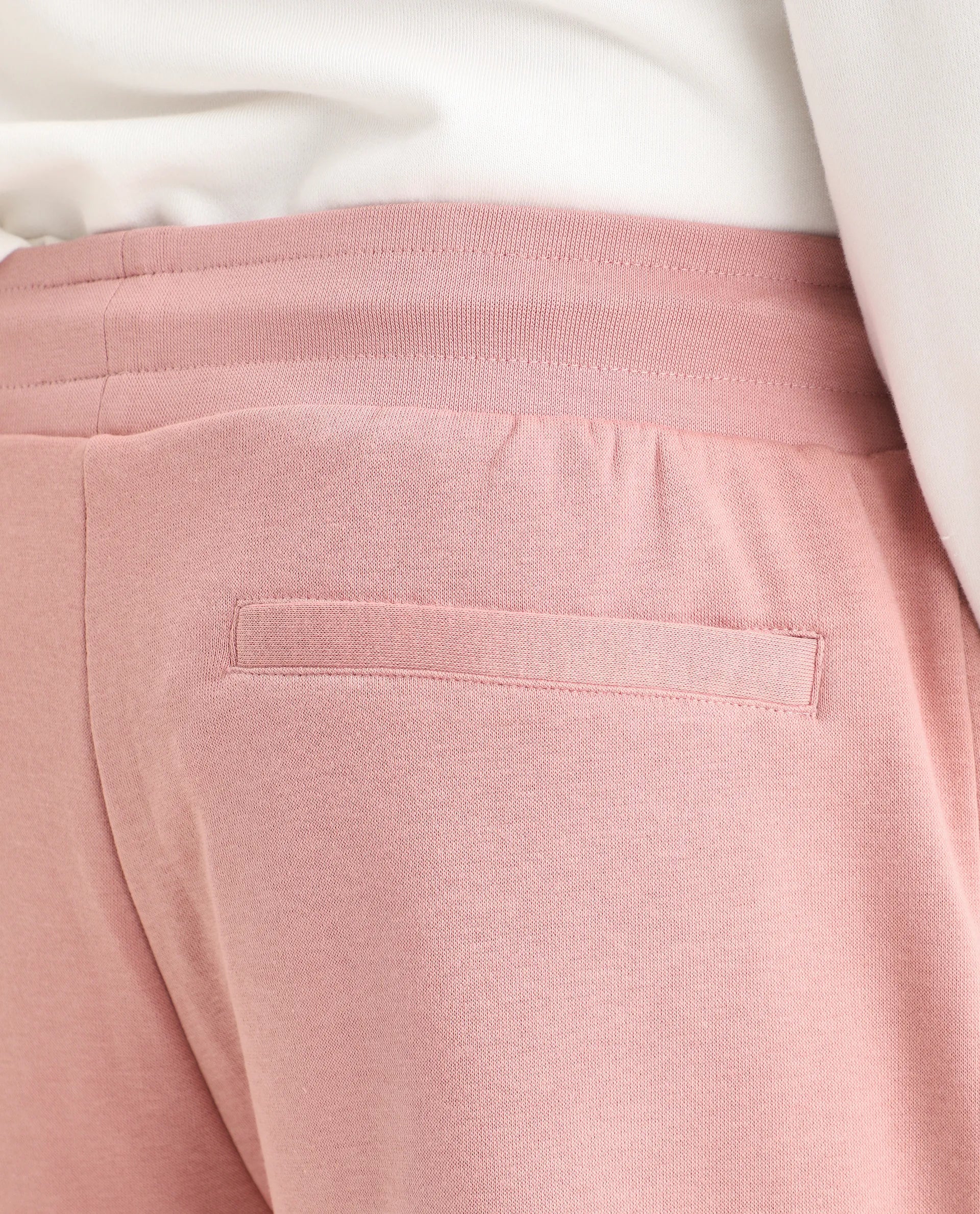 Rare Rabbit Men's Titan Pink Cotton Plain Regular Fit Joggers