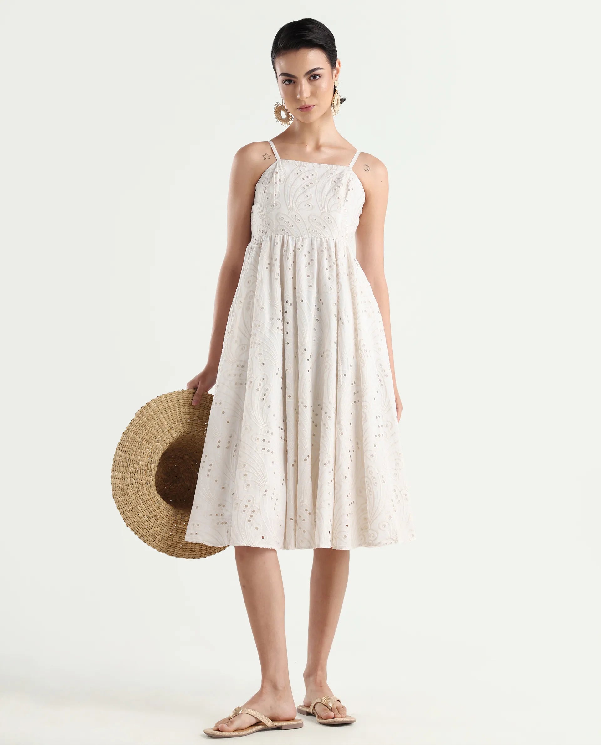 Buy Calvert - White Plain Midi Dress| Rareism Buy Calvert - White Plain Midi Dress| Rareism
