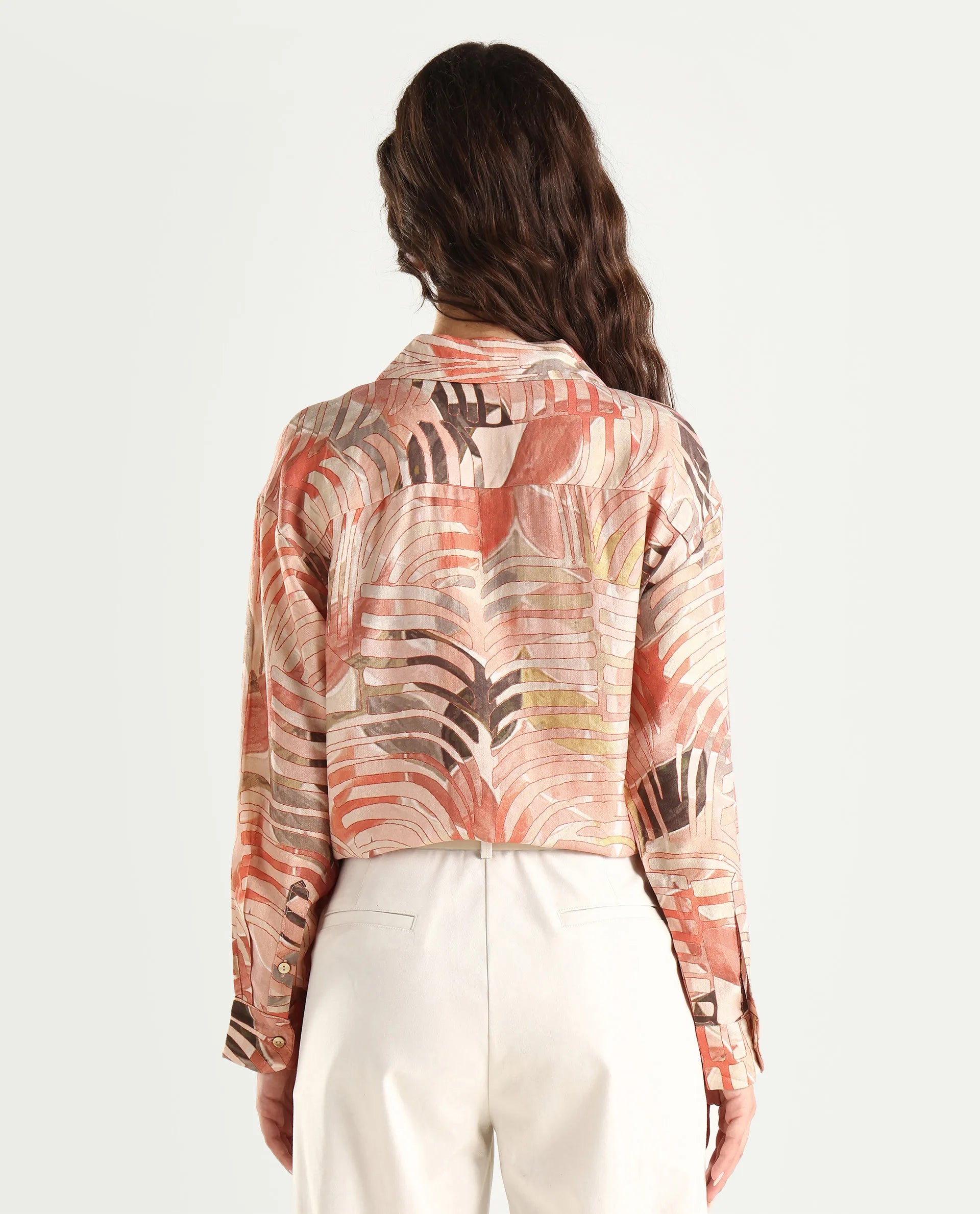 Rareism Women's Broadwin Multi Abstract Wakanda Relaxed Full Sleeve Top