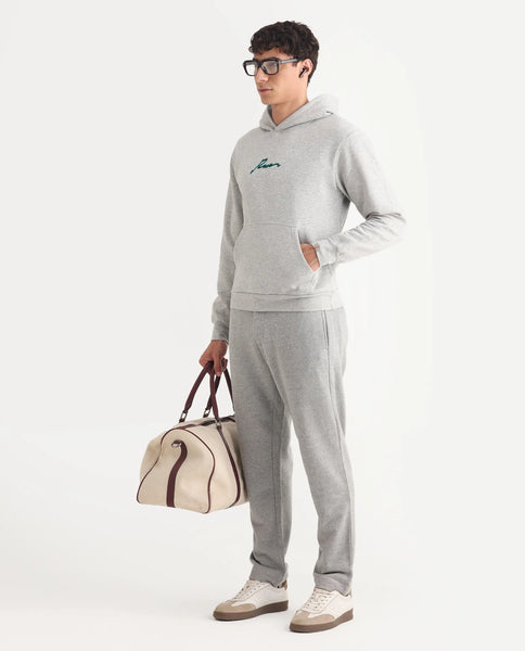 Rew Rabbit Lad Buy Rew-2 - Melange Grey Regular Fit Graphic Print Sweatshirt| Rare Rabbit
