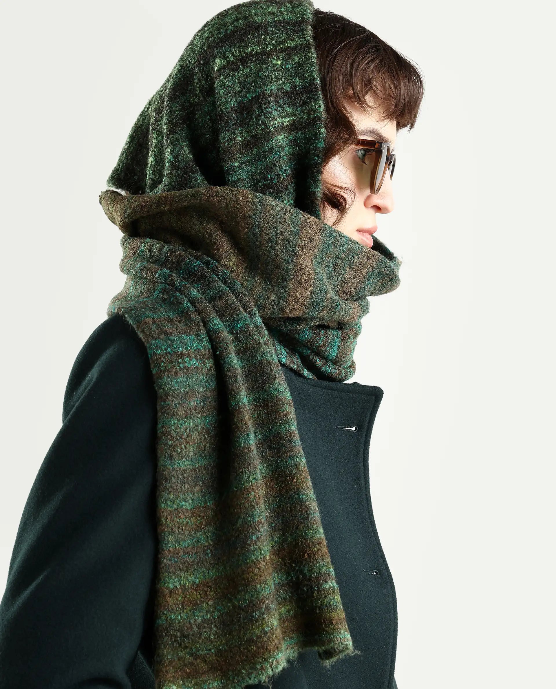 Rareism Women Muffy 1 Dusky Multi Plain Muffler