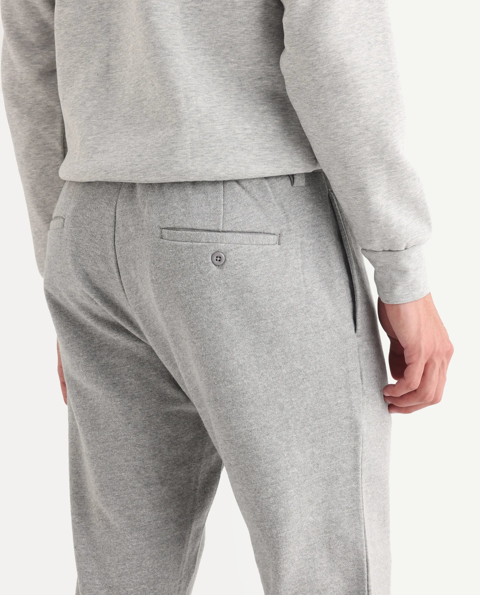 Rare Rabbit Men's Couver Grey Polyester Plain Relaxed Fit Track Pant