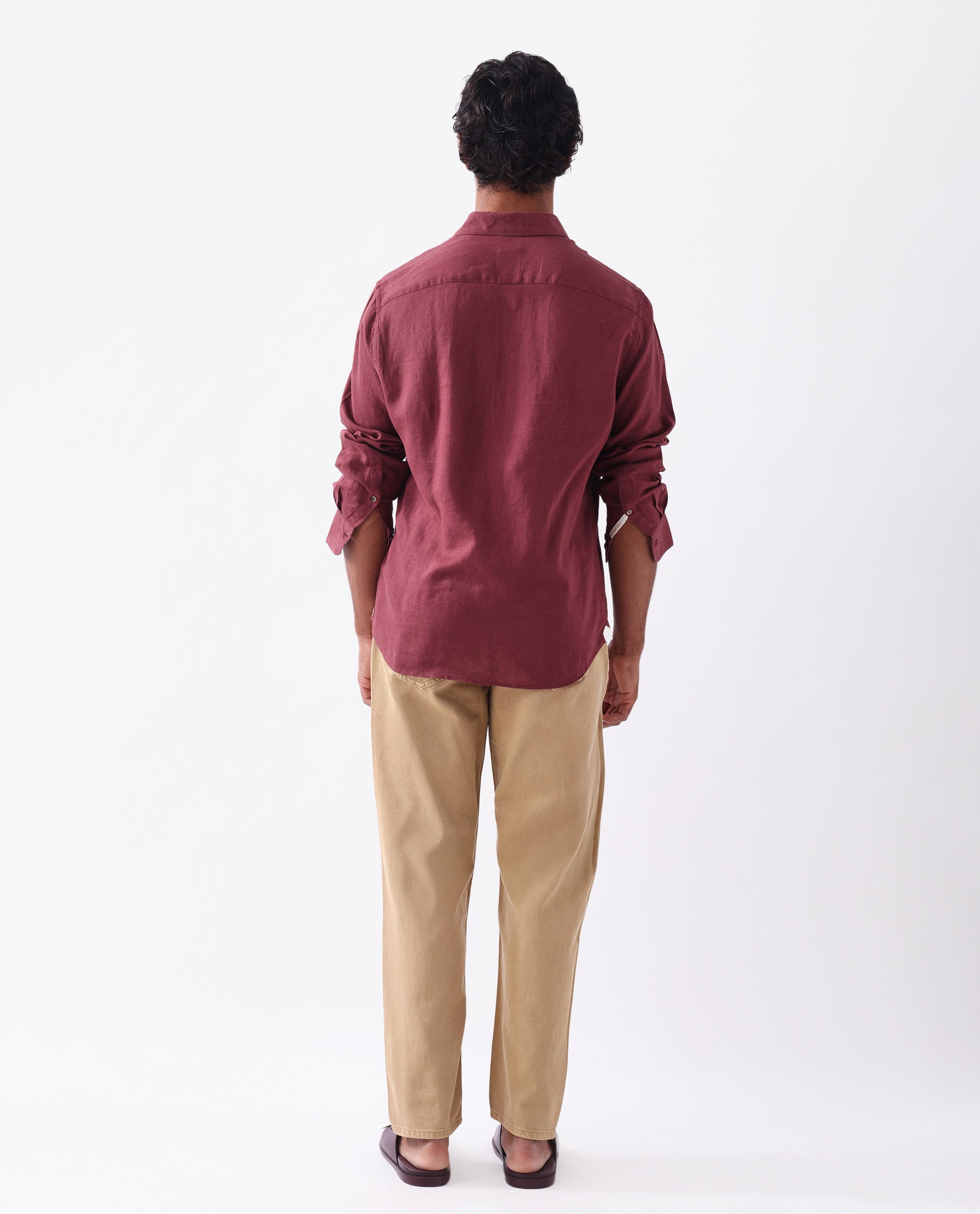 Rare Rabbit Men's Arvi Mustard Cotton Plain Dond Carrot Fit Jeans