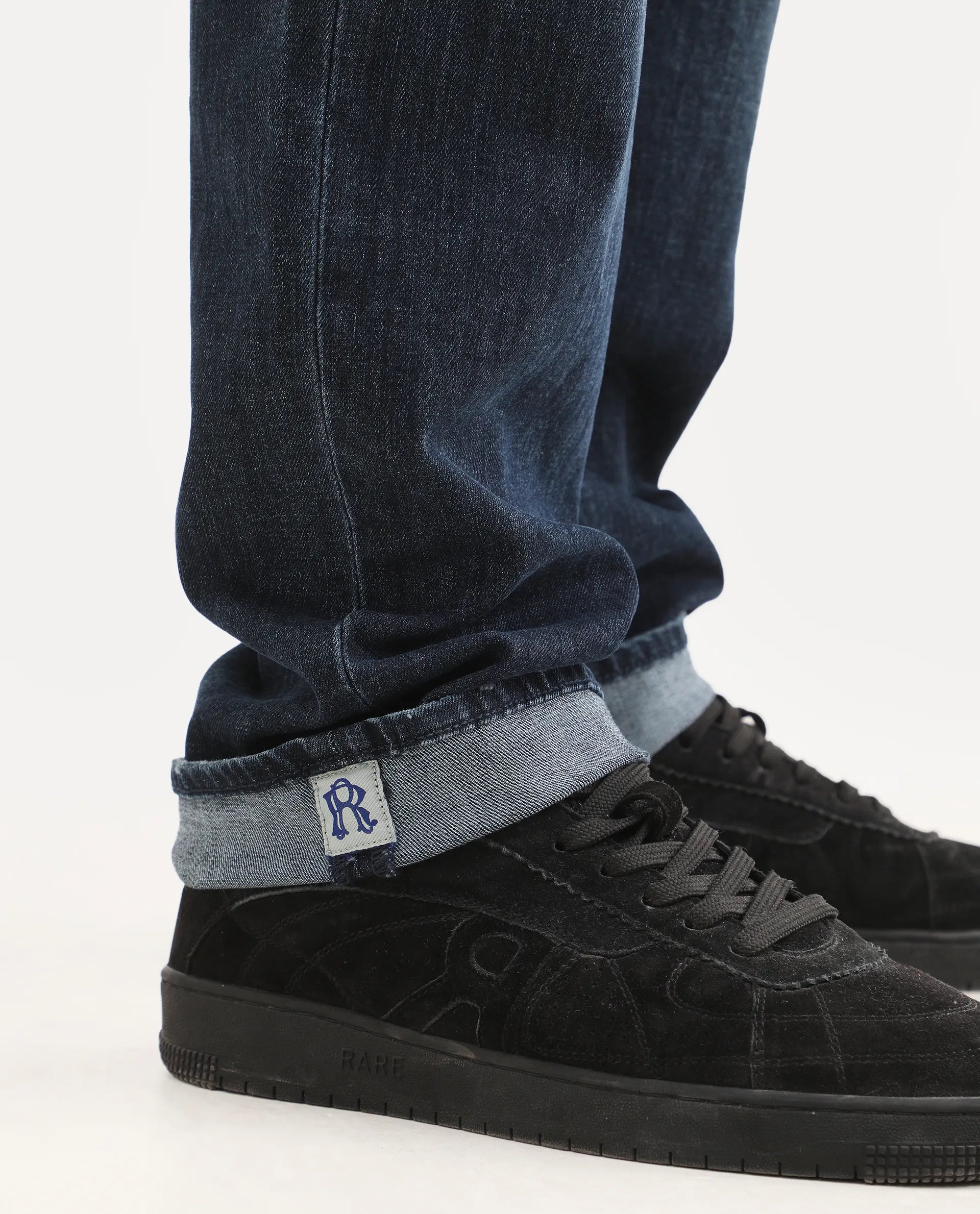 Rare Rabbit Men's Mond Dark Blue Cotton Blend Fabric Morris Regular Fit Plain Jeans