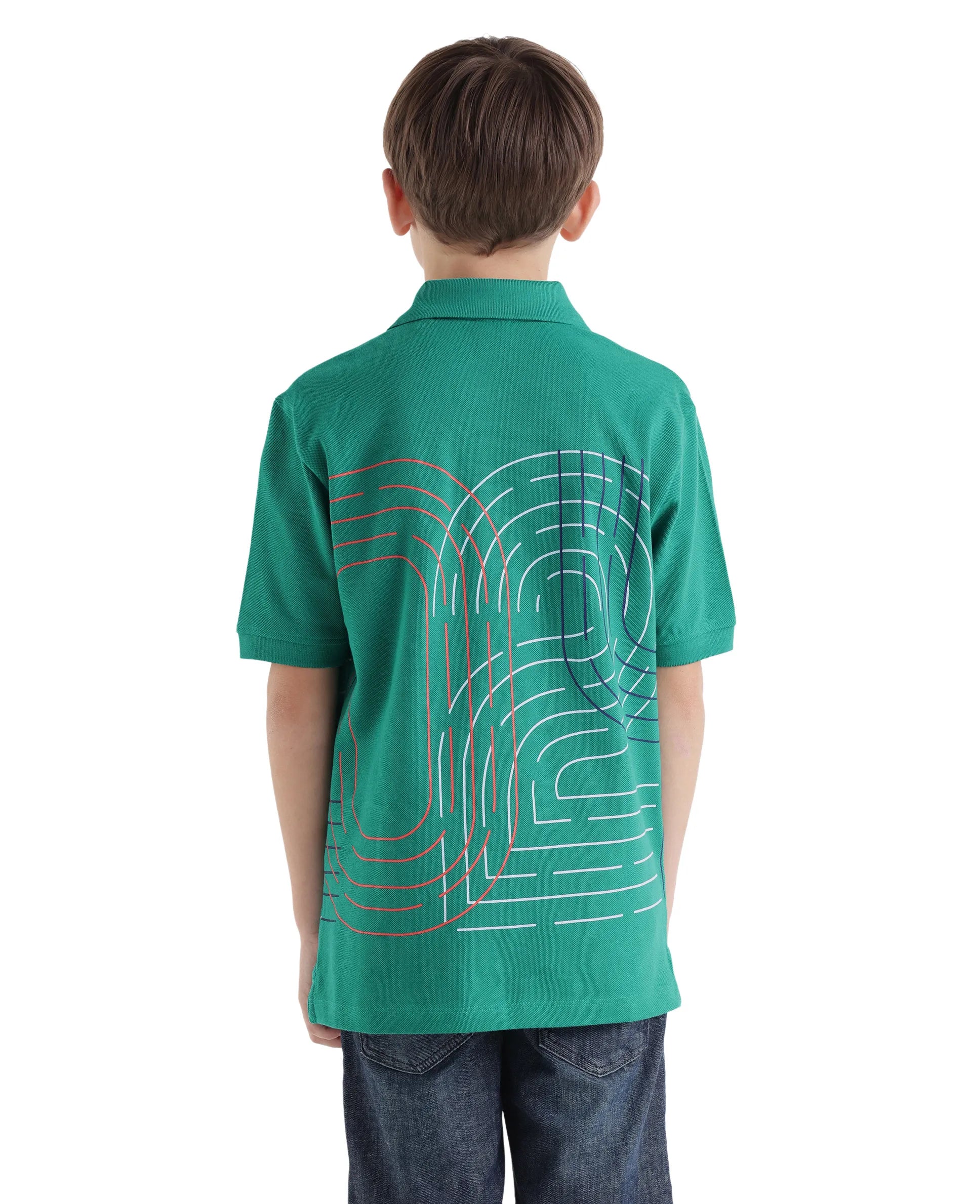 Rare Ones Kids Twen Green Cotton Button Closure Regular Fit Polo
