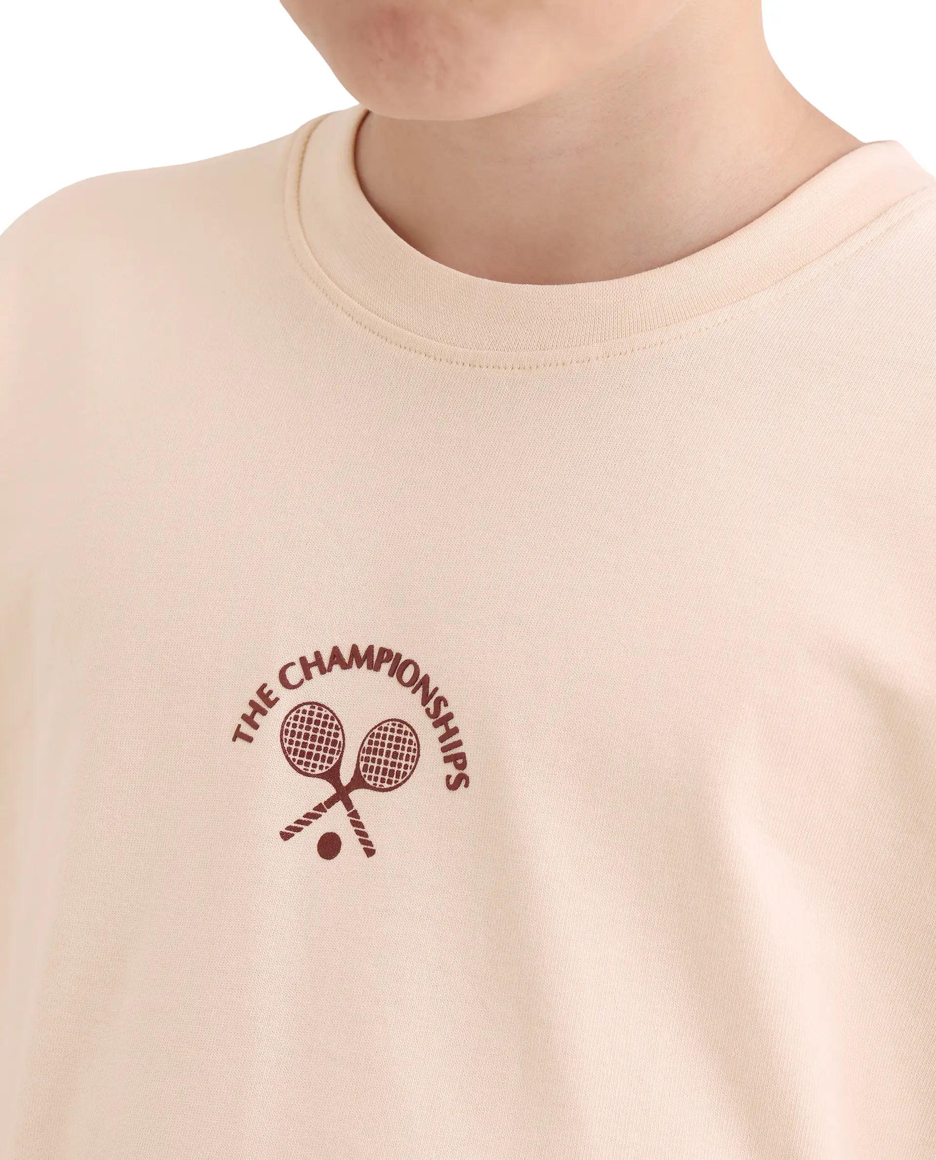 Rare Ones Kids Alca Light Beige Cotton Pull-On Closure Hd Print Oversized Fit T-Shirt