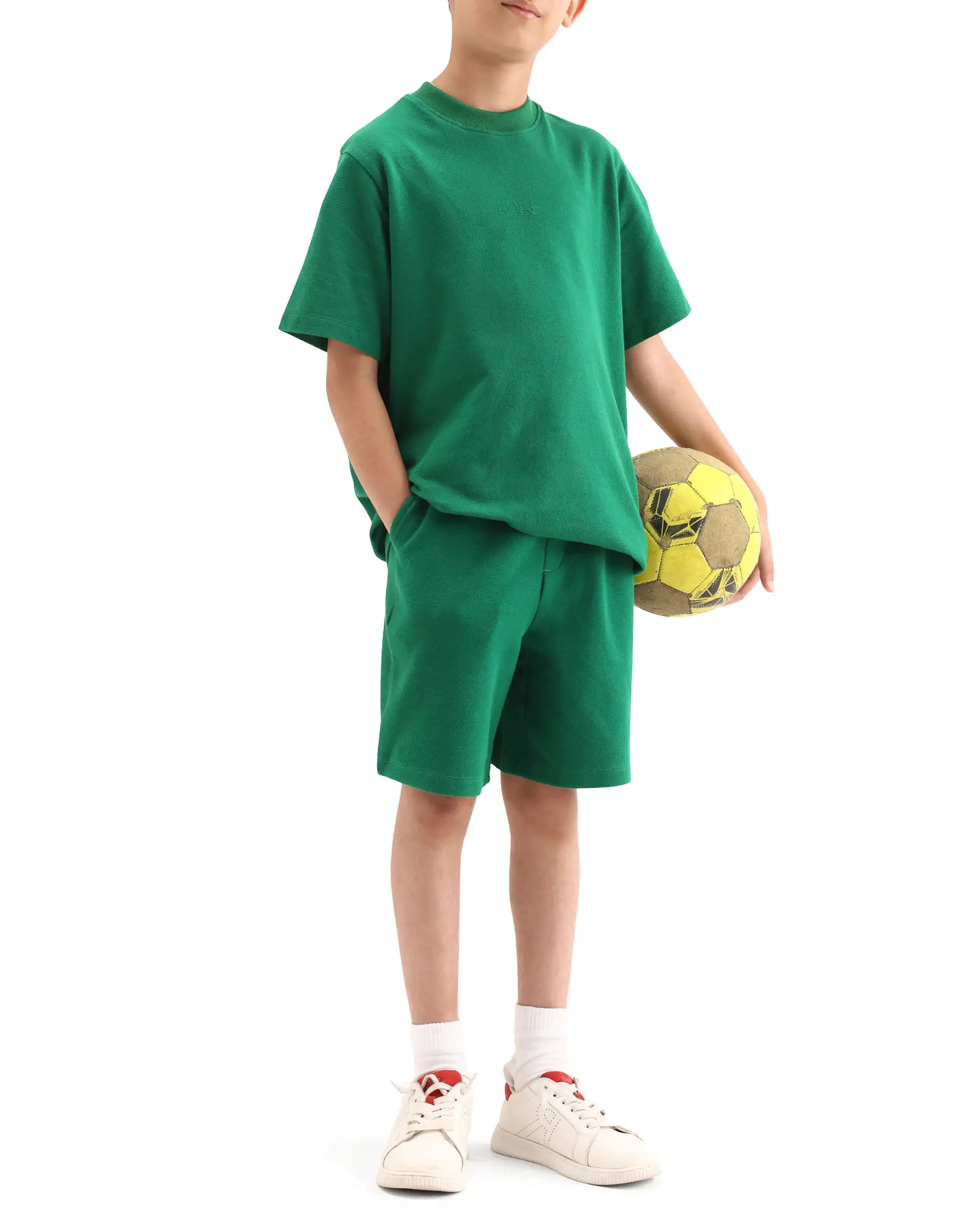 Rare Ones Kids Heros-B Green Polyester Blend Fabric Button And Zipper Closure Hd Print Regular Fit Shorts