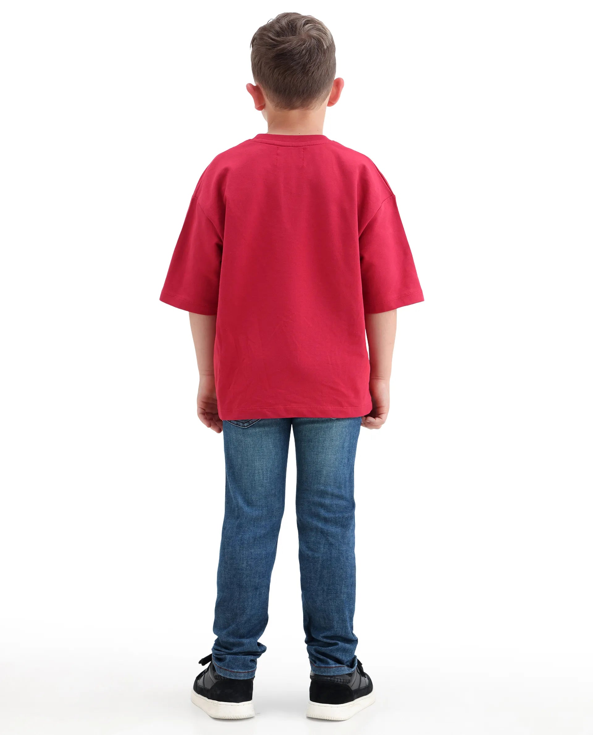 Rare Ones Kids Linus Light Blue Cotton Blend Fabric Zipper Closure Slim Fit Jeans