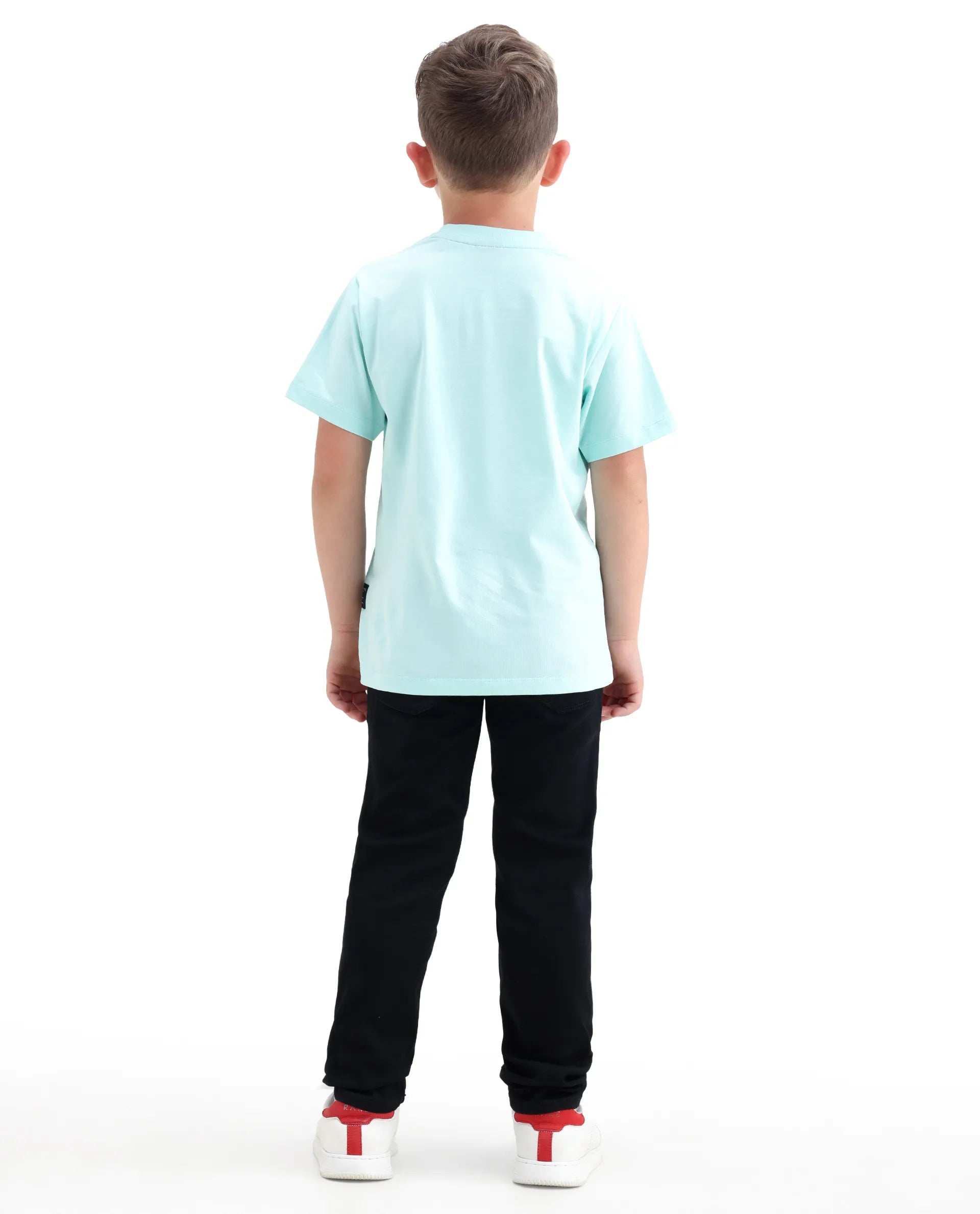 Rare Ones Kids Holt Black Cotton Blend Fabric Drawstring Closure Slim Fit Jeans