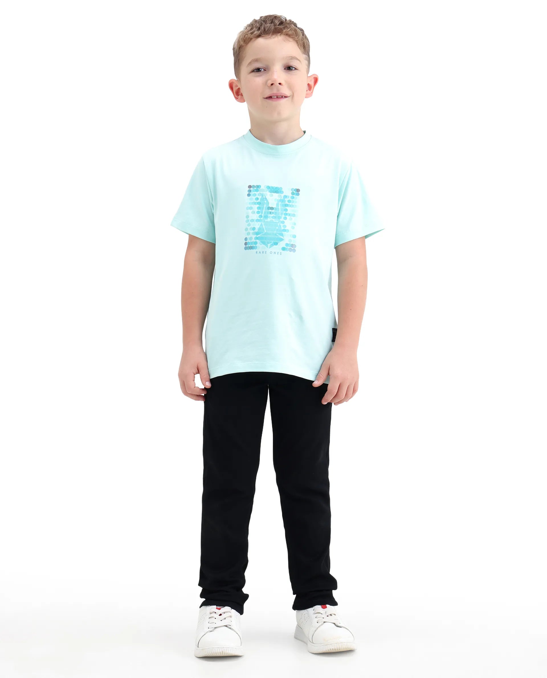 Rare Ones Kids Holt Black Cotton Blend Fabric Drawstring Closure Slim Fit Jeans
