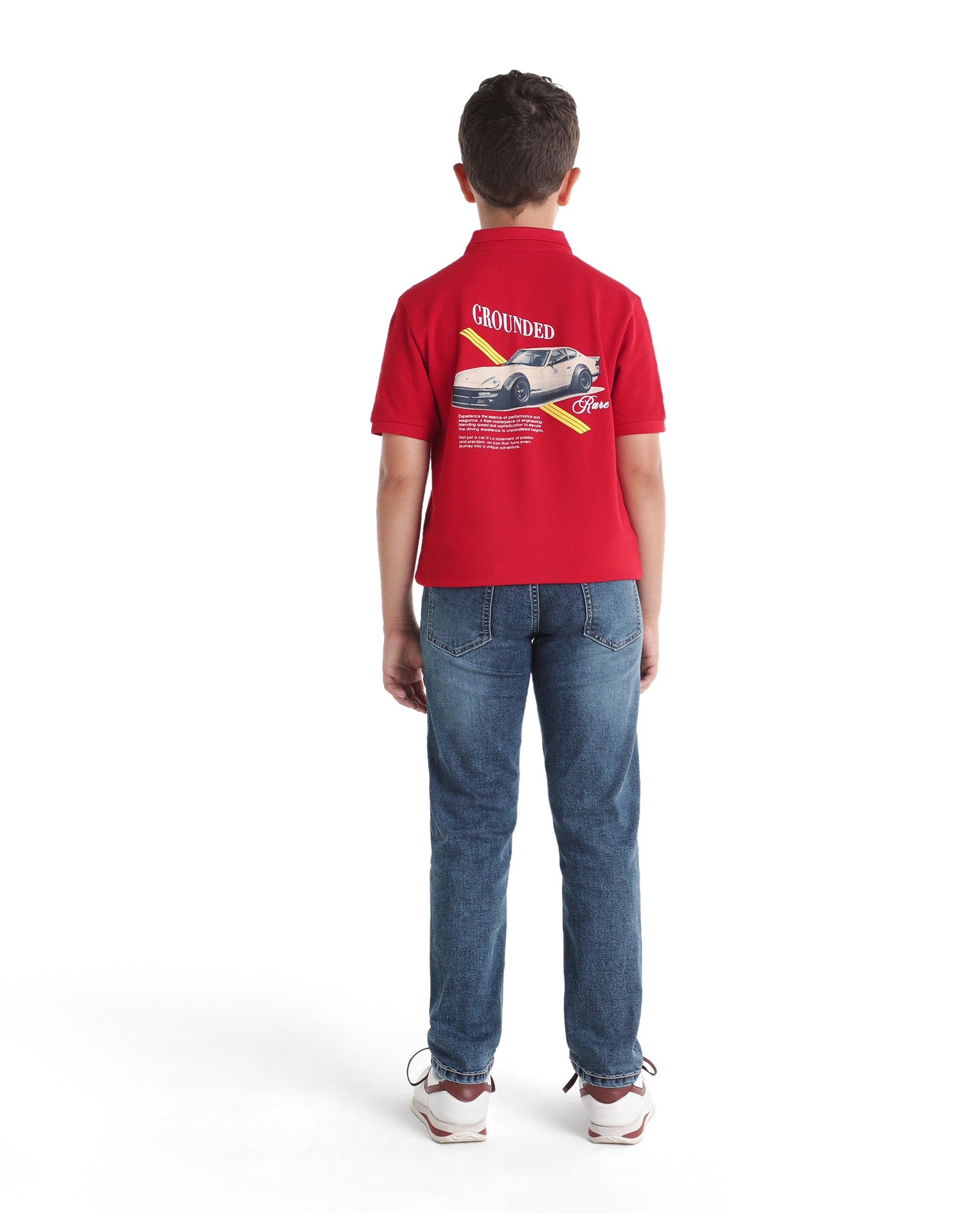 Rare Ones Kids Waxo-2 Light Blue Cotton Blend Fabric Button And Zip Closure Regular Fit Plain Jeans