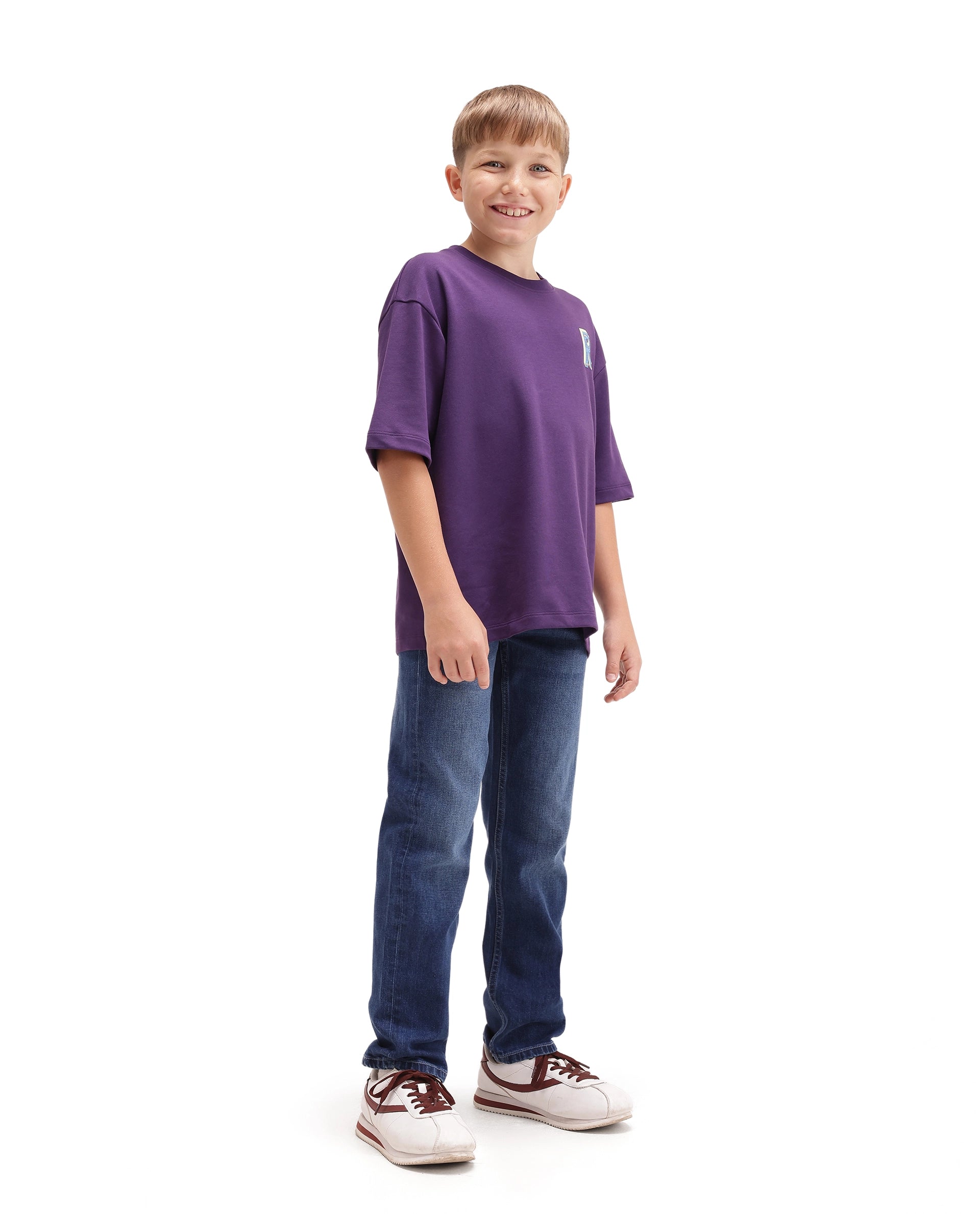 Rare Ones Kids Himp Light Blue Cotton Blend Fabric Button And Zip Closure Regular Fit Plain Jeans