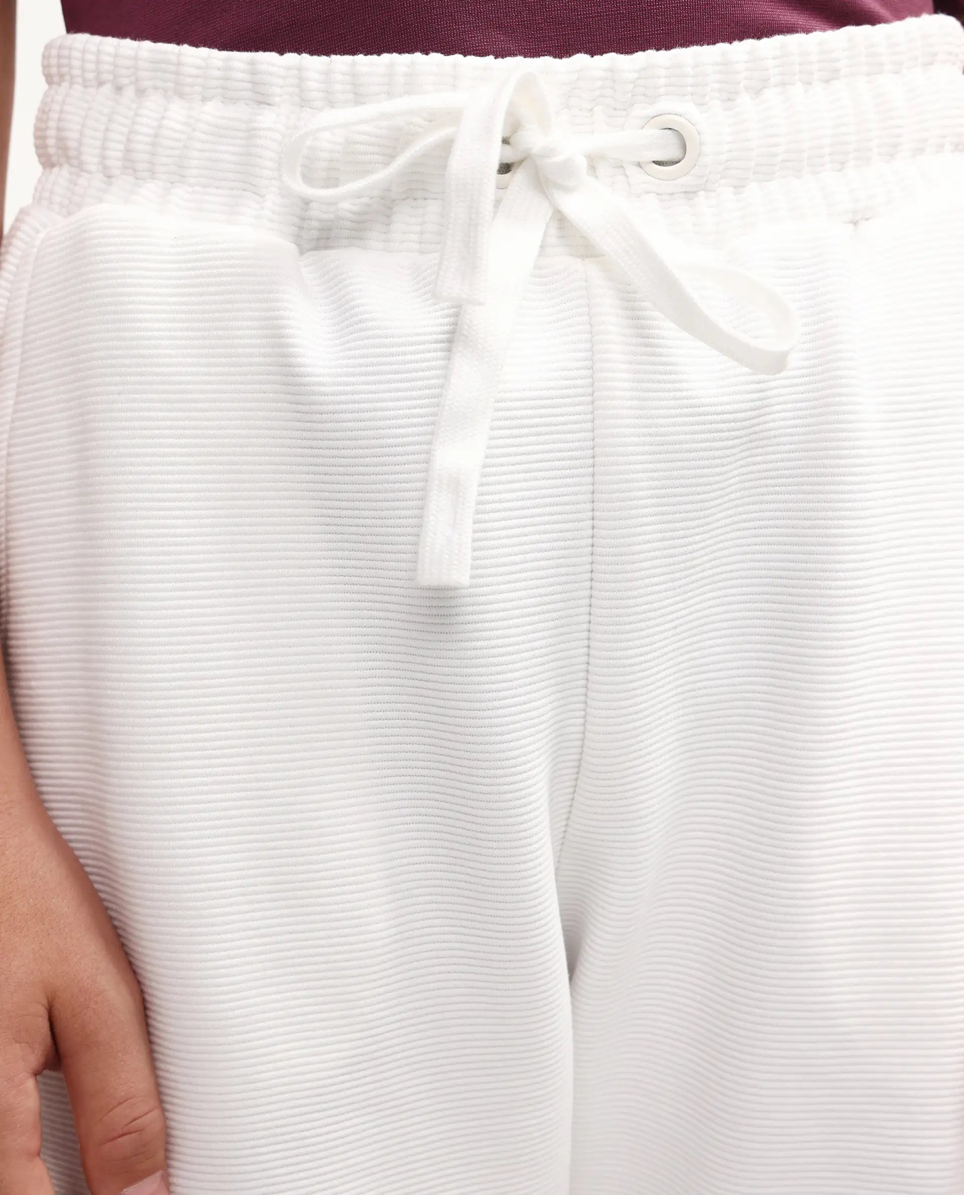 Rare Ones Kids Lando Off White Cotton Blend Fabric Drawstring Closure Jogger Fit Track Pant