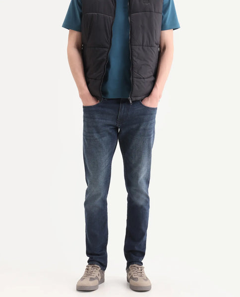 Buy Lenz L - Blue Hawk Slim Fit Mid Wash Tinted Jeans| Rare Rabbit