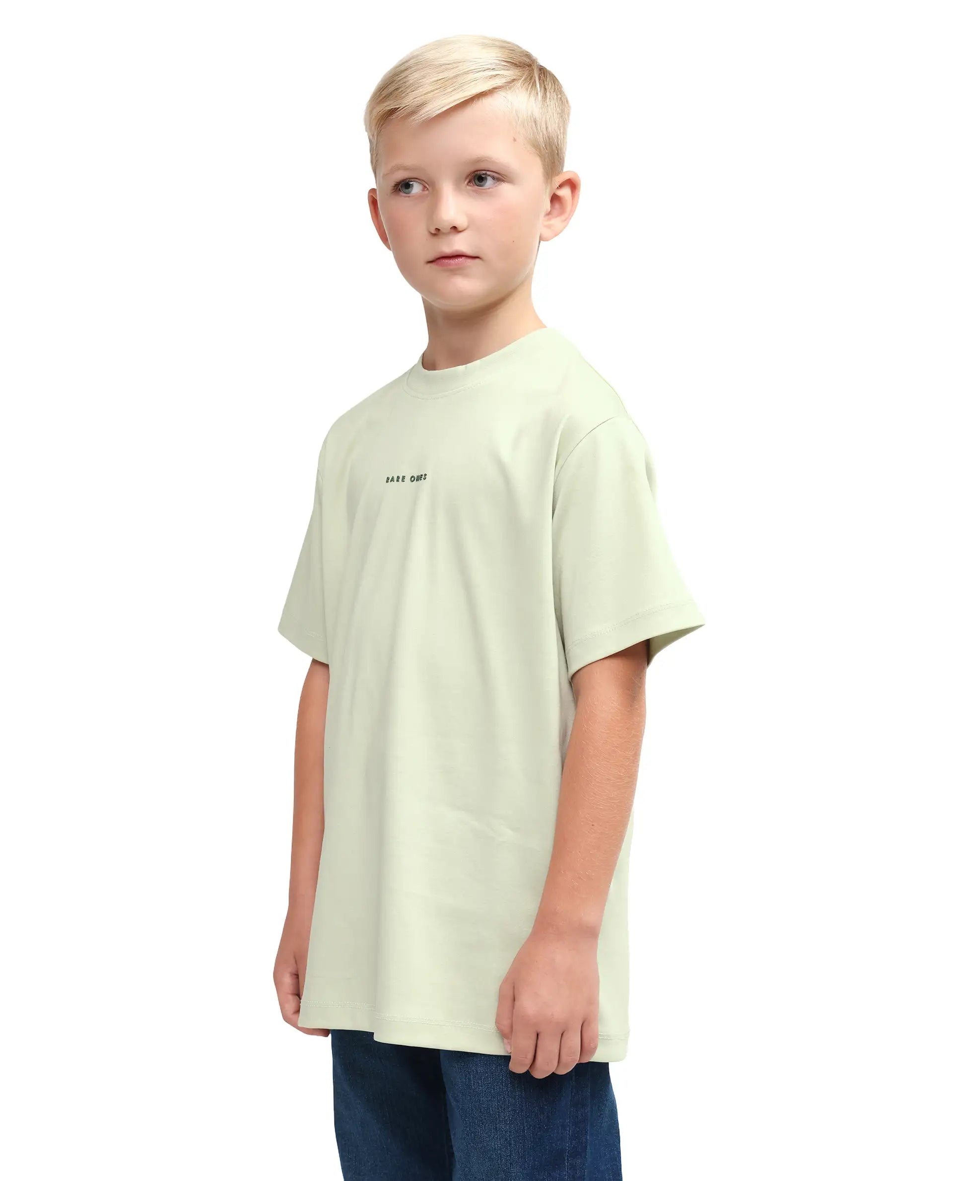 Rare Ones Kids Rob Fluorescent Green Cotton Blend Fabric Pull-On Closure Regular Fit T-Shirt