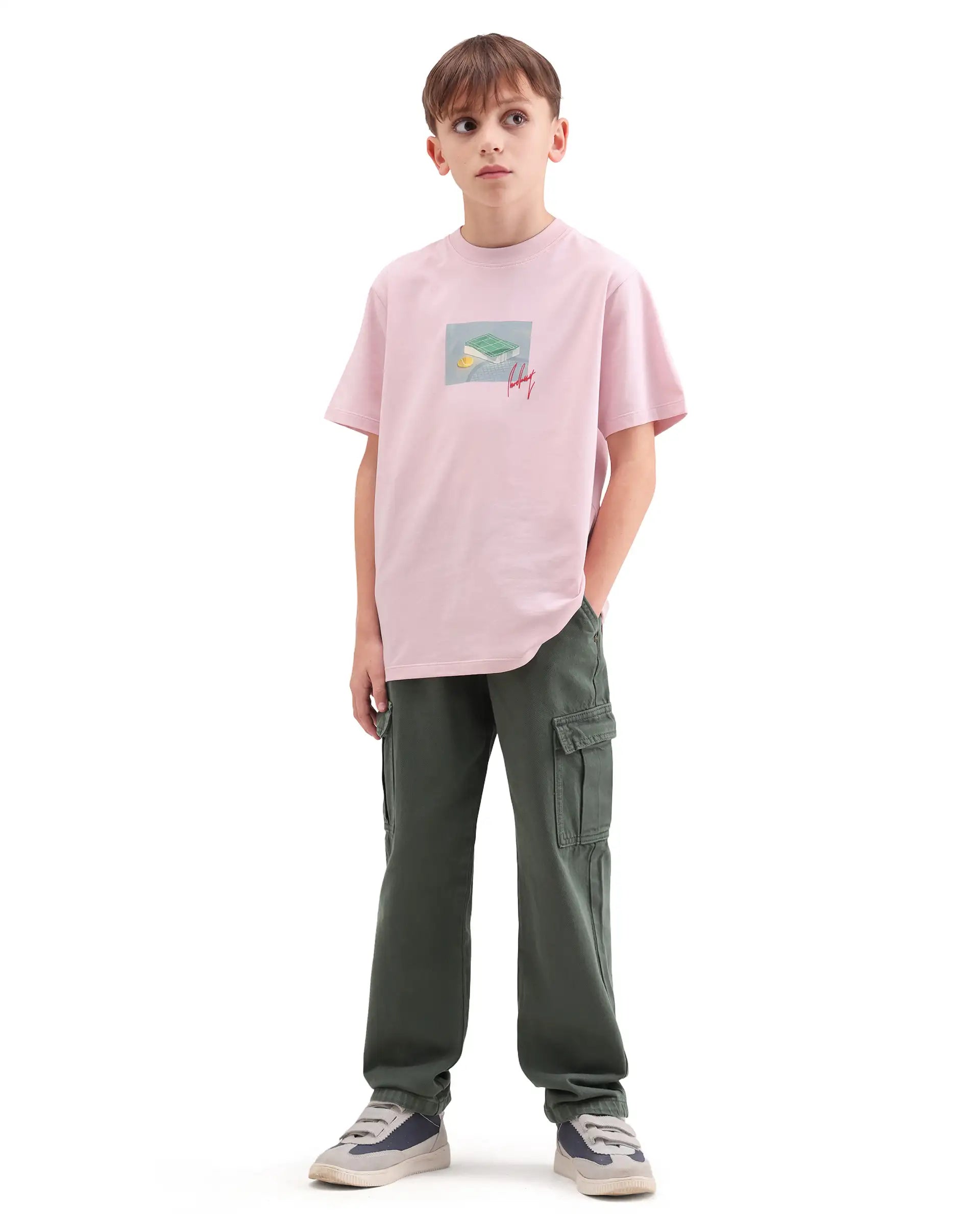 Rare Ones Kids Arrow-4 Green Cotton Fabric Zipper Closure Relaxed Fit Jeans