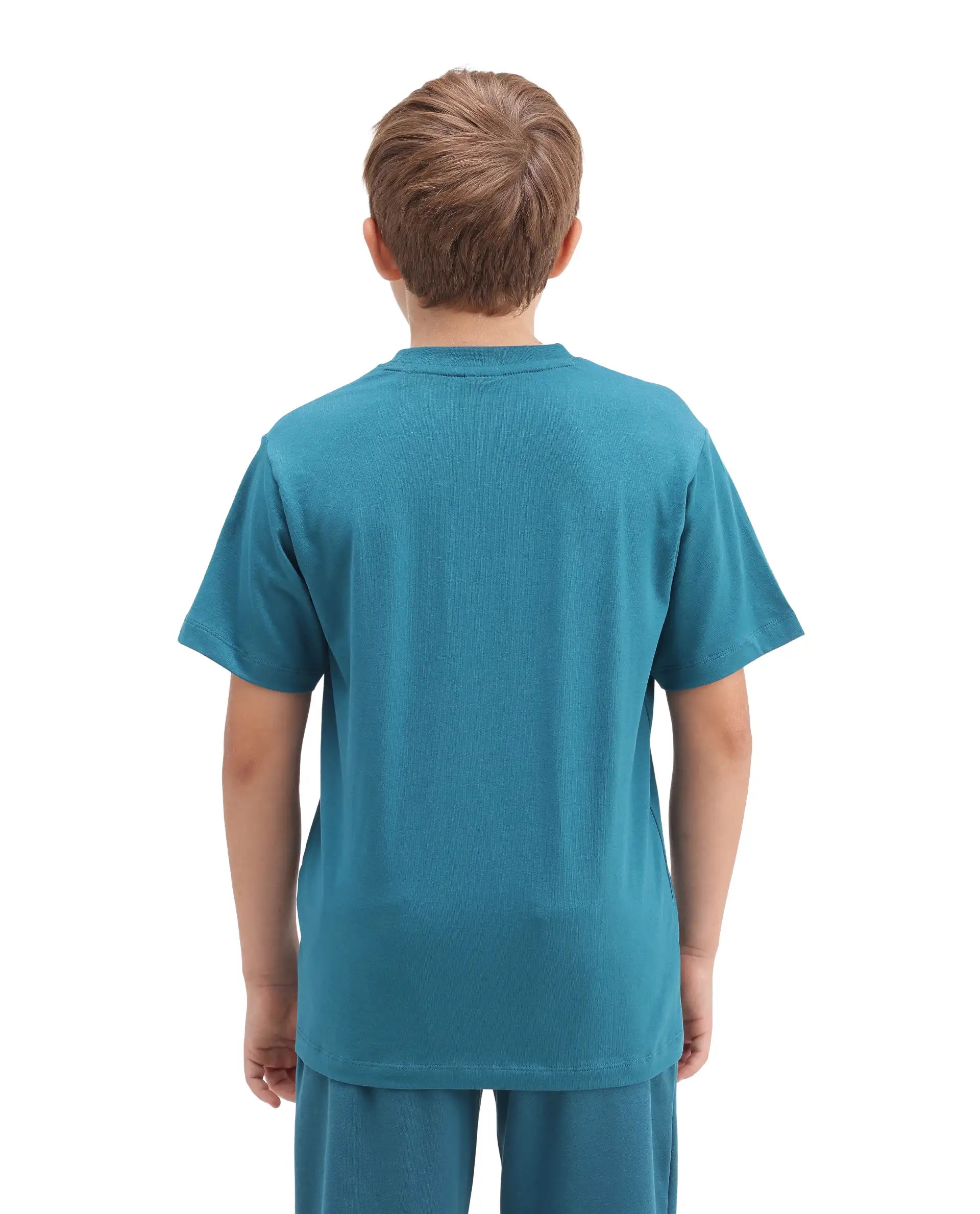 Rare Ones Kids Vars Blue Cotton Blend Fabric Pull-On Closure Regular Fit T-Shirt