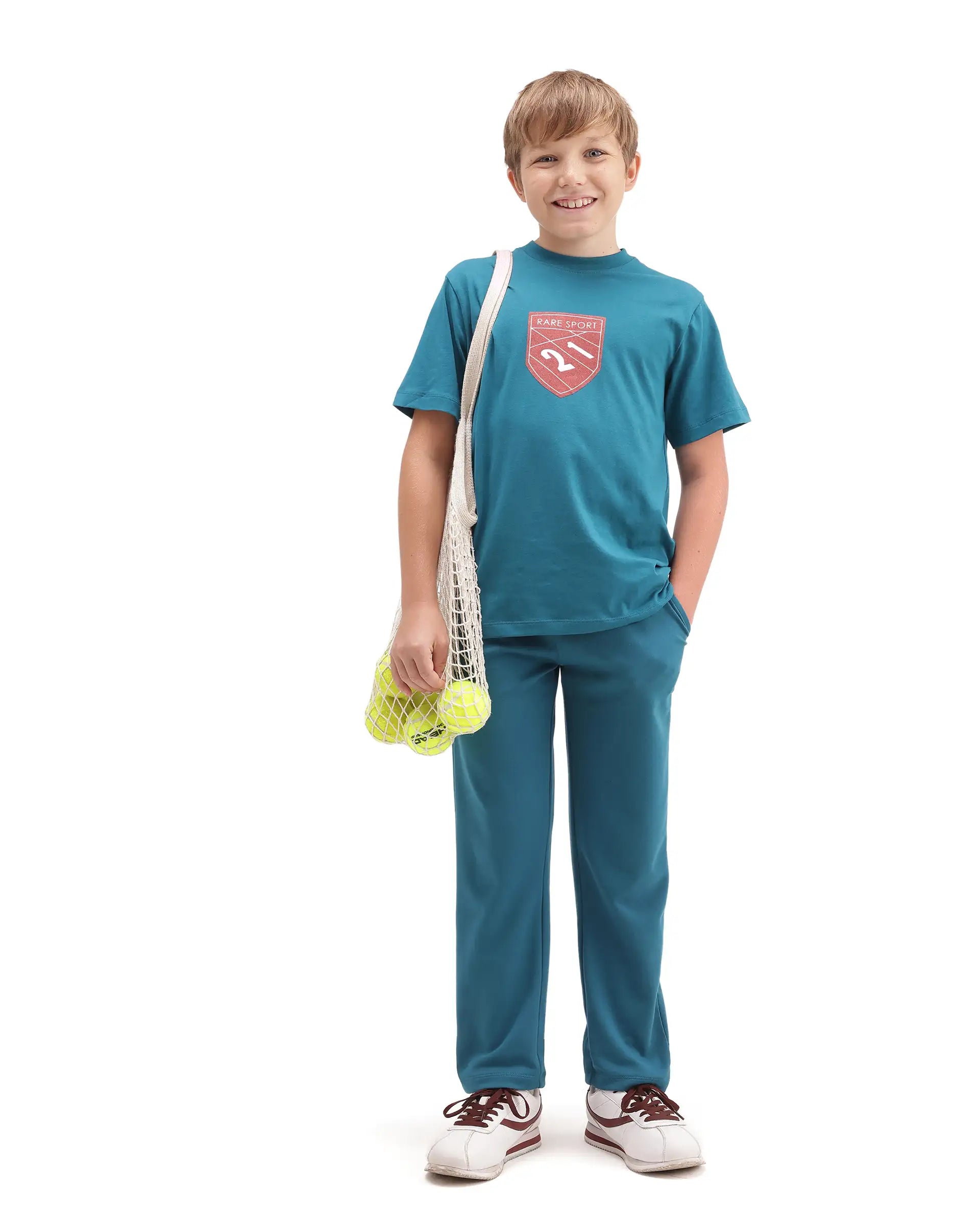 Rare Ones Kids Vars Blue Cotton Blend Fabric Pull-On Closure Regular Fit T-Shirt